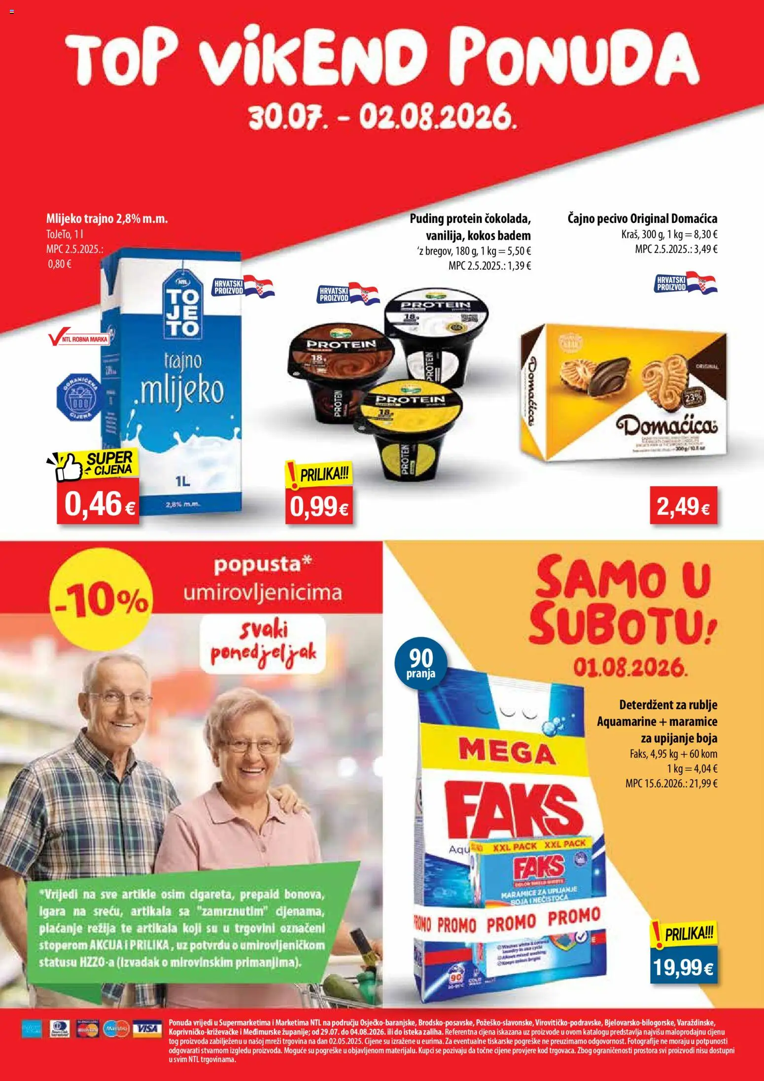 NTL katalog | vrijedi od 29.07.2026 | Stranica: 13 | Proizvodi: Faks, Mlijeko, Puding, Pecivo