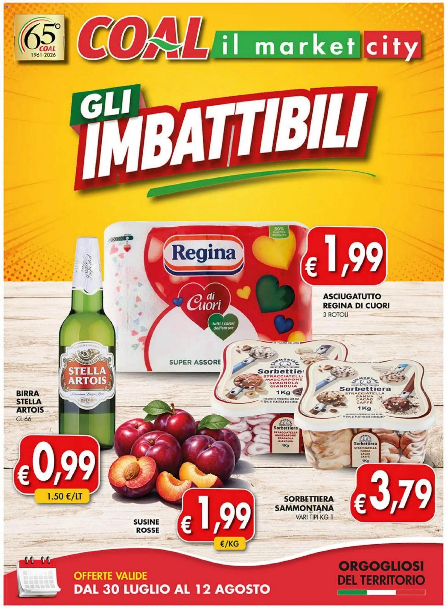 Volantino Coal del 30/07/2026 | Pagina: 1 | Prodotti: Caffè, Birra, Susine, Mascarpone