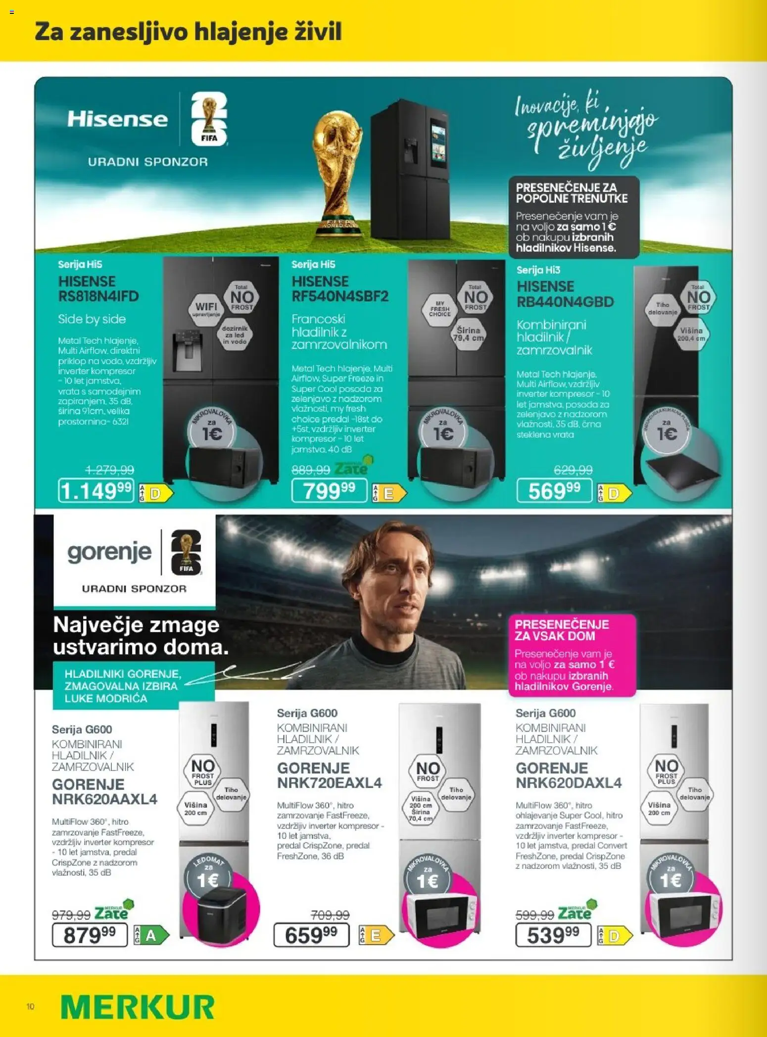 Novi Merkur katalog ponudbe – veljaven od 03.06.2026 | Stran: 10 | Izdelki: Hladilnik, Zamrzovalnik, Ledomat, Vrata