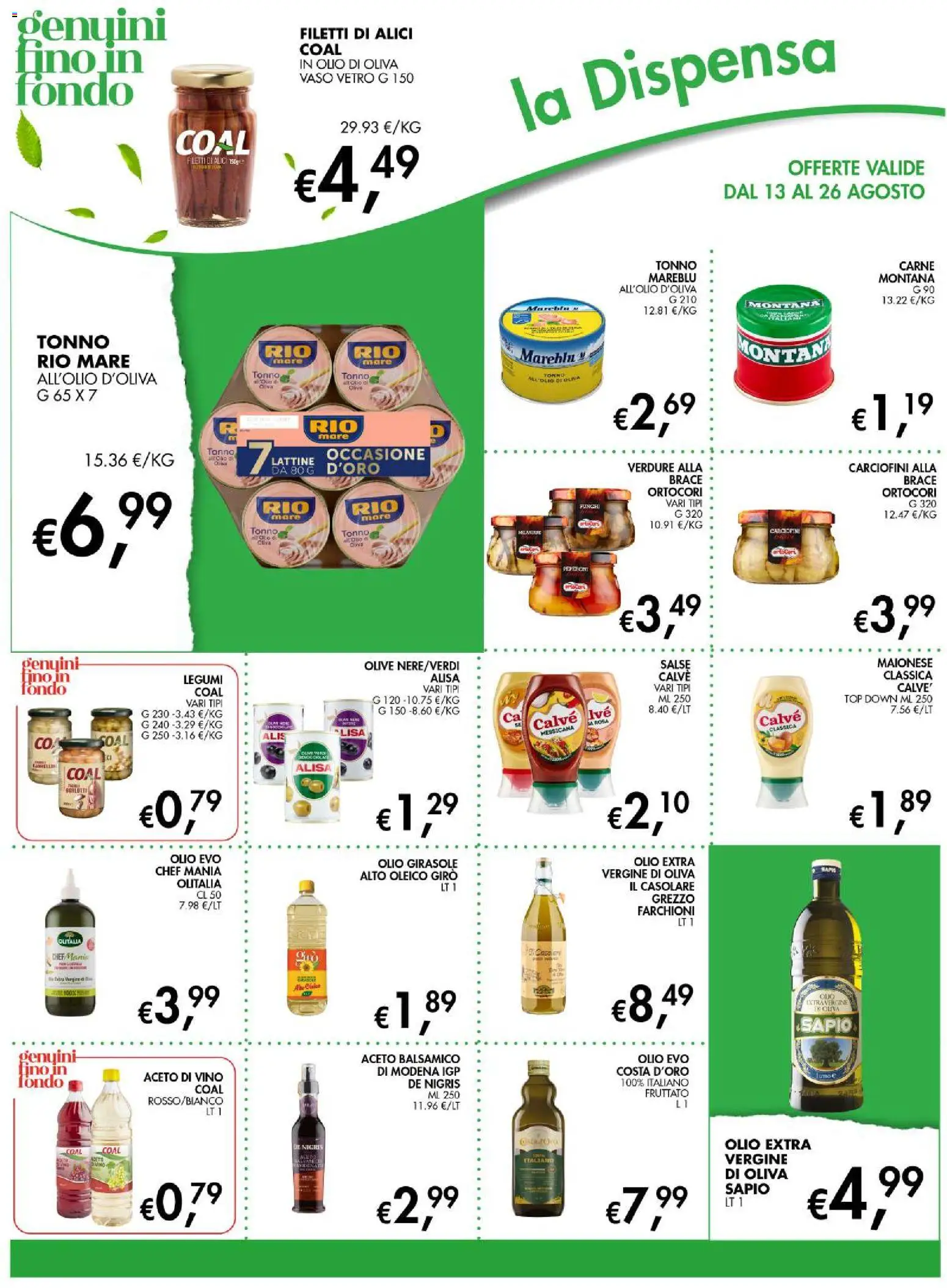 Volantino Coal del 13/08/2026 | Pagina: 12 | Prodotti: Maionese, Aceto di vino, Tonno, Aceto