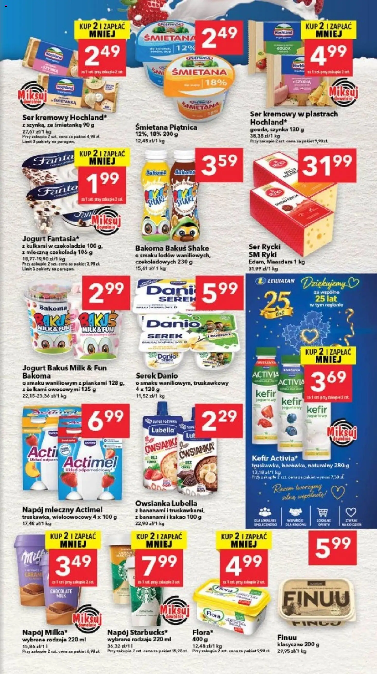 Lewiatan gazetka - Bydgoszcz od 27.08.2026 | Strona: 3 | Produkty: Owsianka, Kefir, Serek, Jogurt