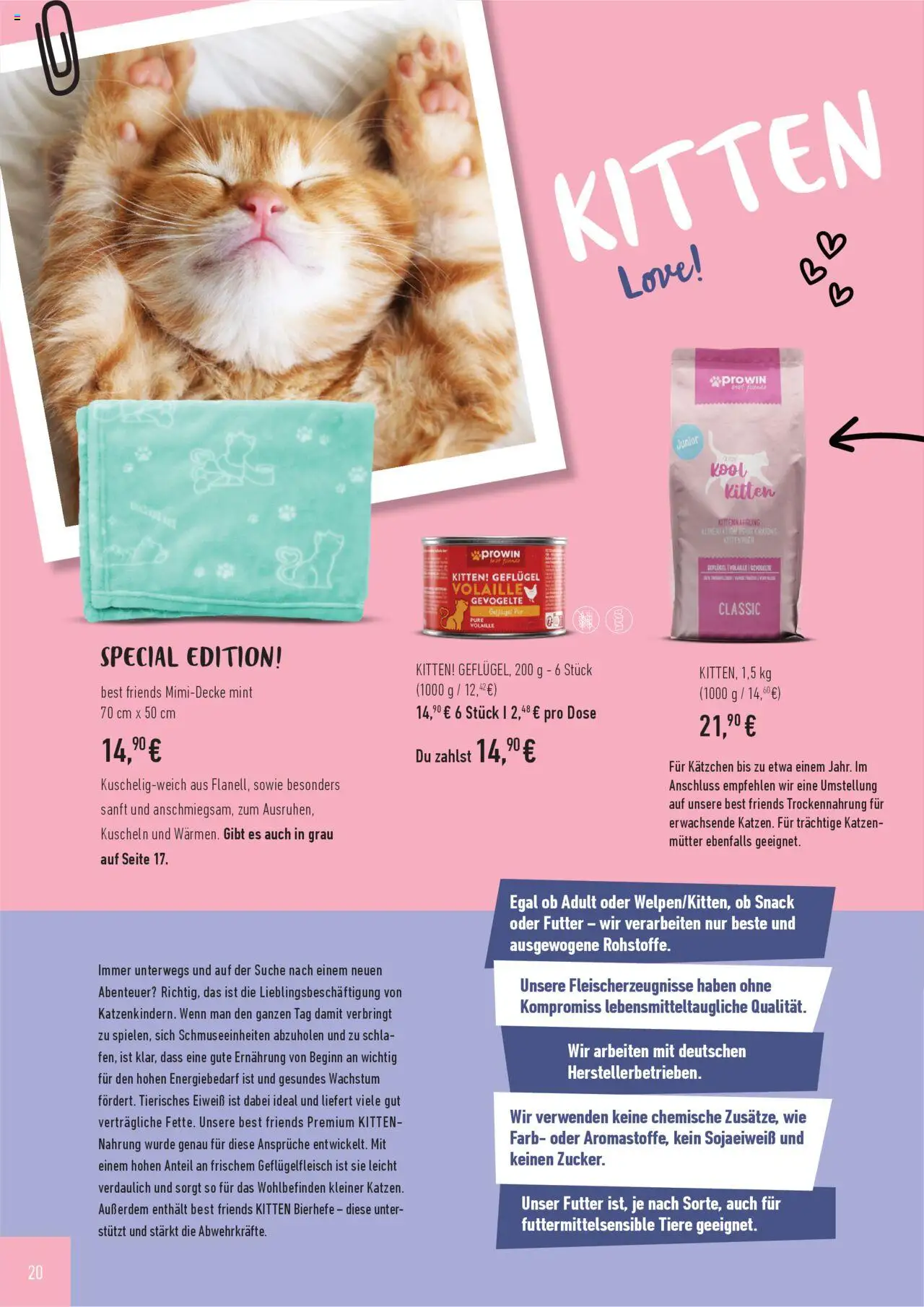 Katalog ProWin Best Friends Juli 2025/Juni 2026 – gültig ab 01.07.2025 | Seite: 20