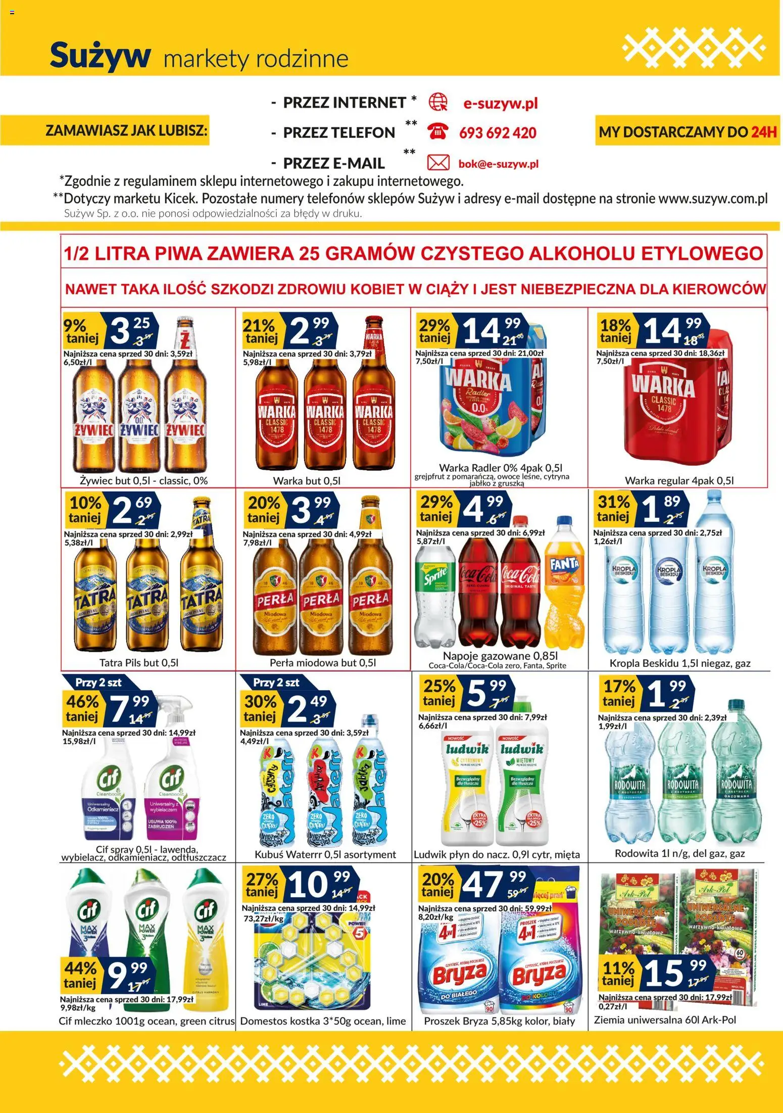 Sużyw gazetka od 07.09.2026 | Strona: 4 | Produkty: Proszek, Ziemia uniwersalna, Ziemia, Domestos
