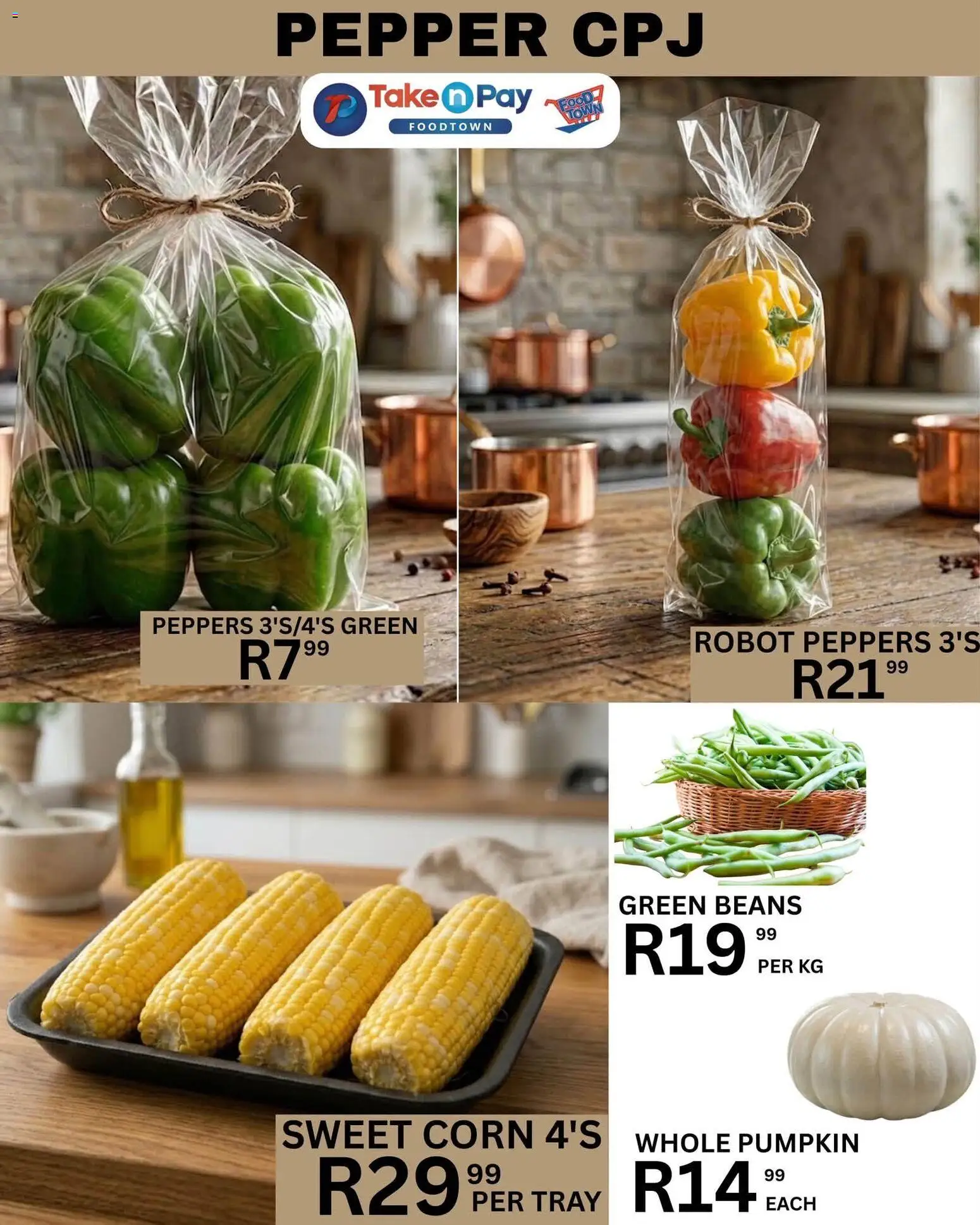 New Take n Pay catalogue – valid from 11/08/2026 | Page: 8 | Products: Corn, Beans, Tray, Pepper