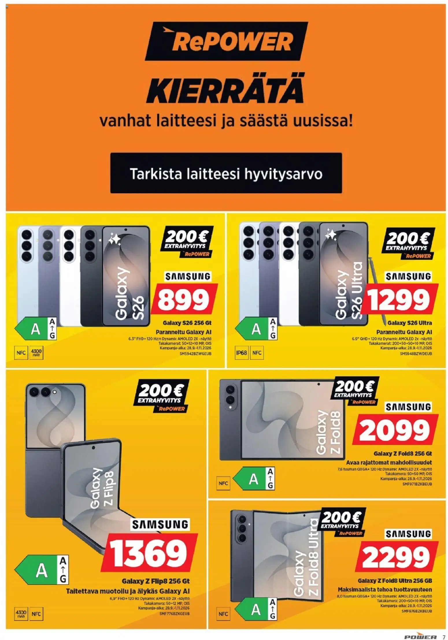 Power tarjoukset – voimassa 28/09/2026 alkaen | Sivu: 7 | Tuotteet: Näyttö