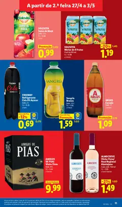 Pré-visualização SOLEVITA Sumo de Maçã, Sumo de Maçã Emb. 1,5 L válido de 27.04.2026 | Página: 11