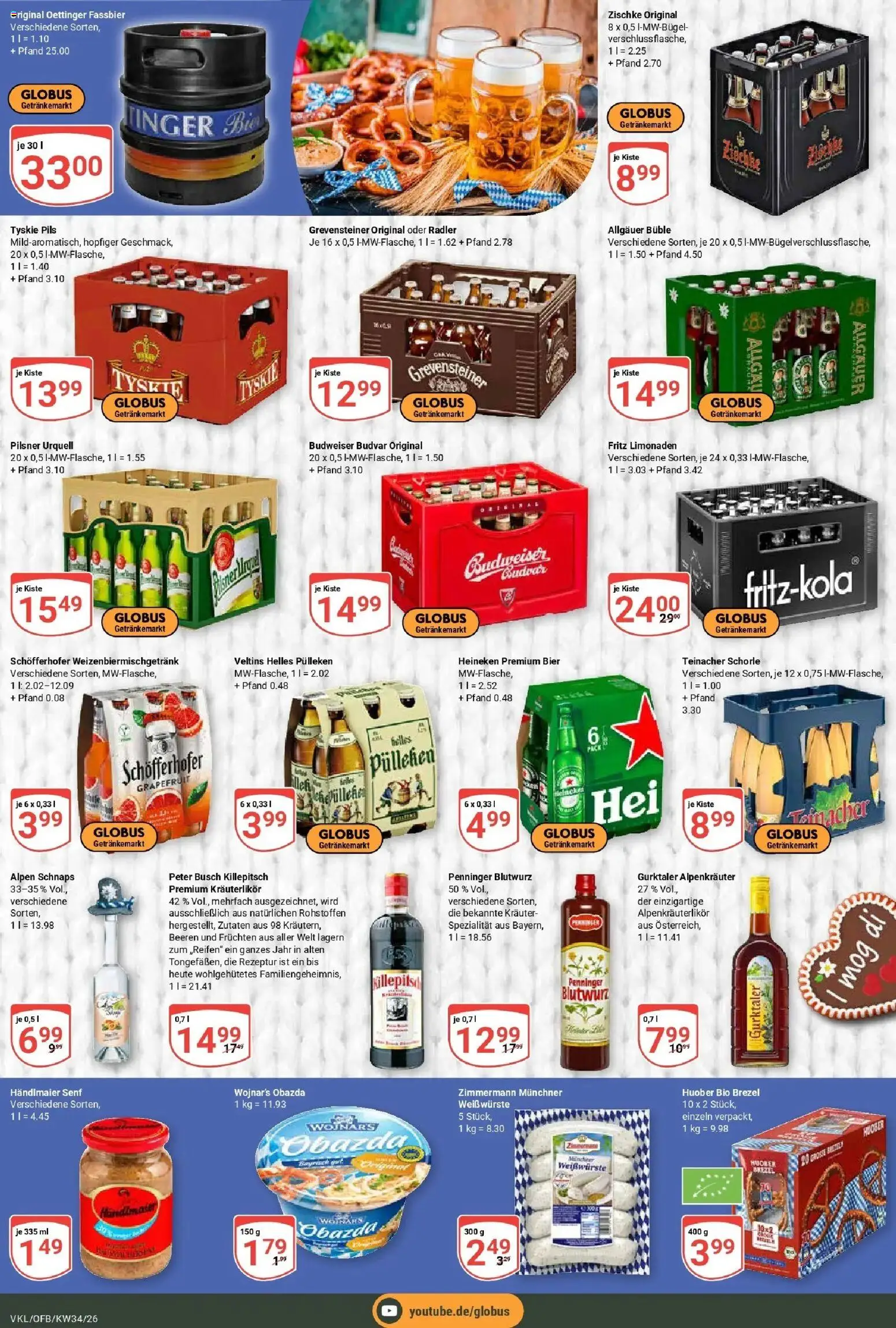 Globus Prospekt Völklingen (ab 17.08.2026) » Angebote online | Seite: 9 | Produkte: Schnaps, Pils, Oettinger, Heineken
