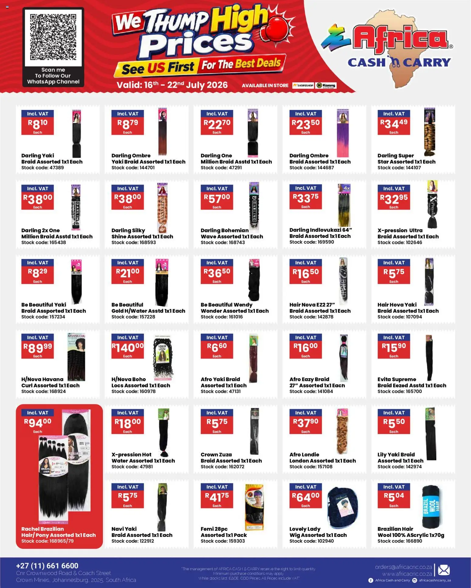 New Africa Cash & Carry catalogue – valid from 16/07/2026 | Page: 24 | Products: Havana, Stock, Water
