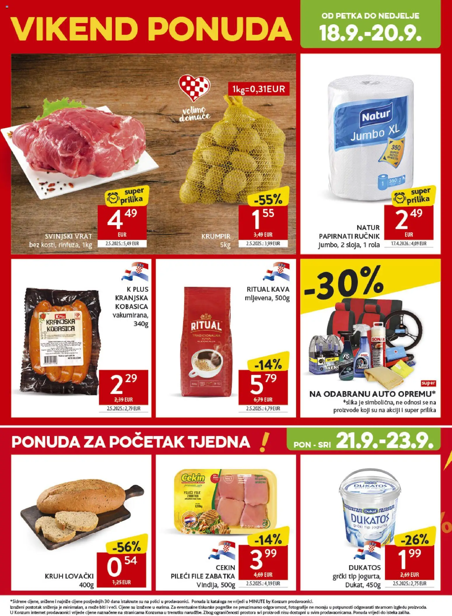 Konzum HR akciós ujság - amely érvényes a következő dátumtól: 2026.09.16. | Oldal: 56 | Termékek: Filé