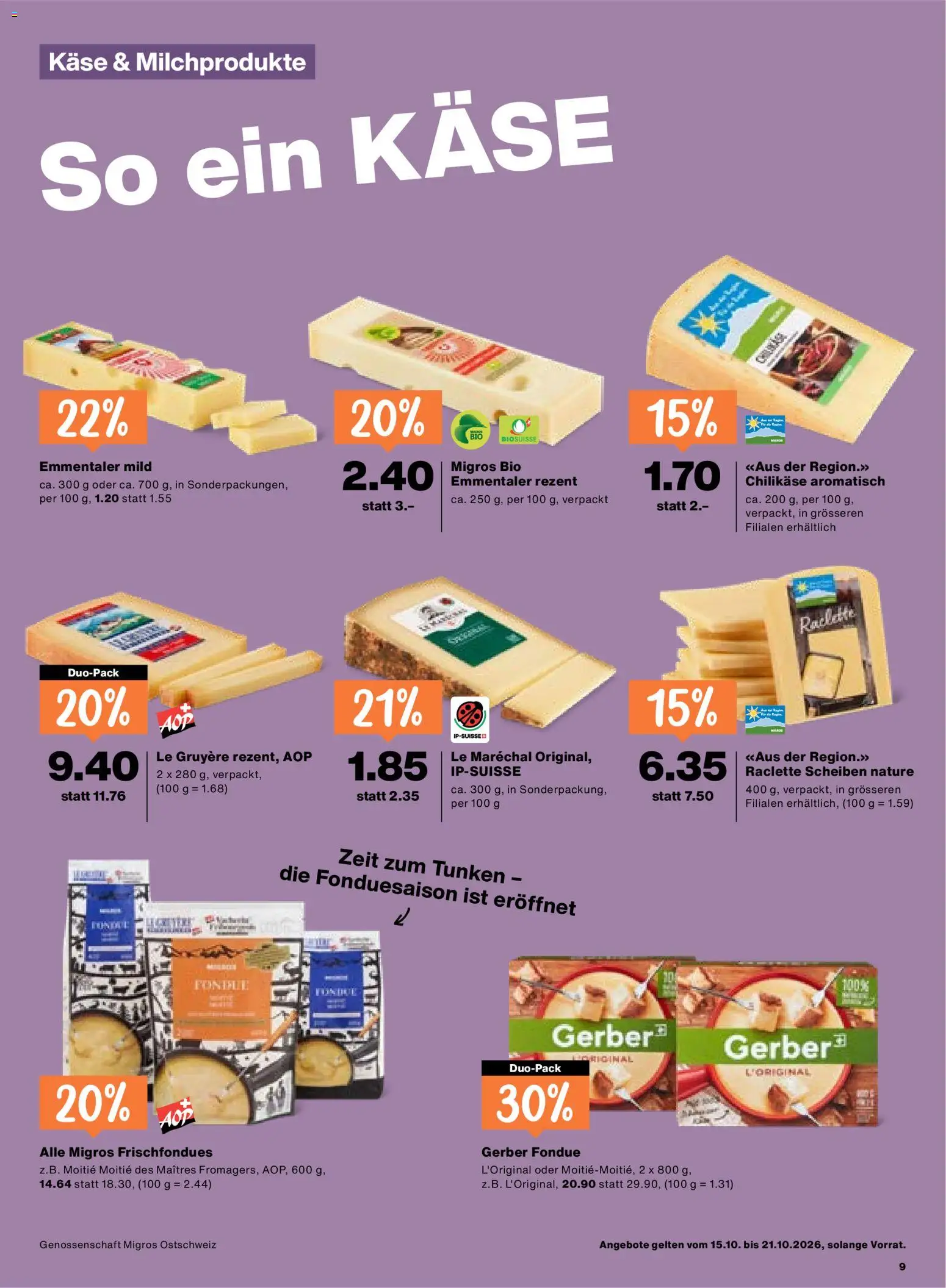 Migros aktionen – gültig ab 15.10.2026 | Seite: 9