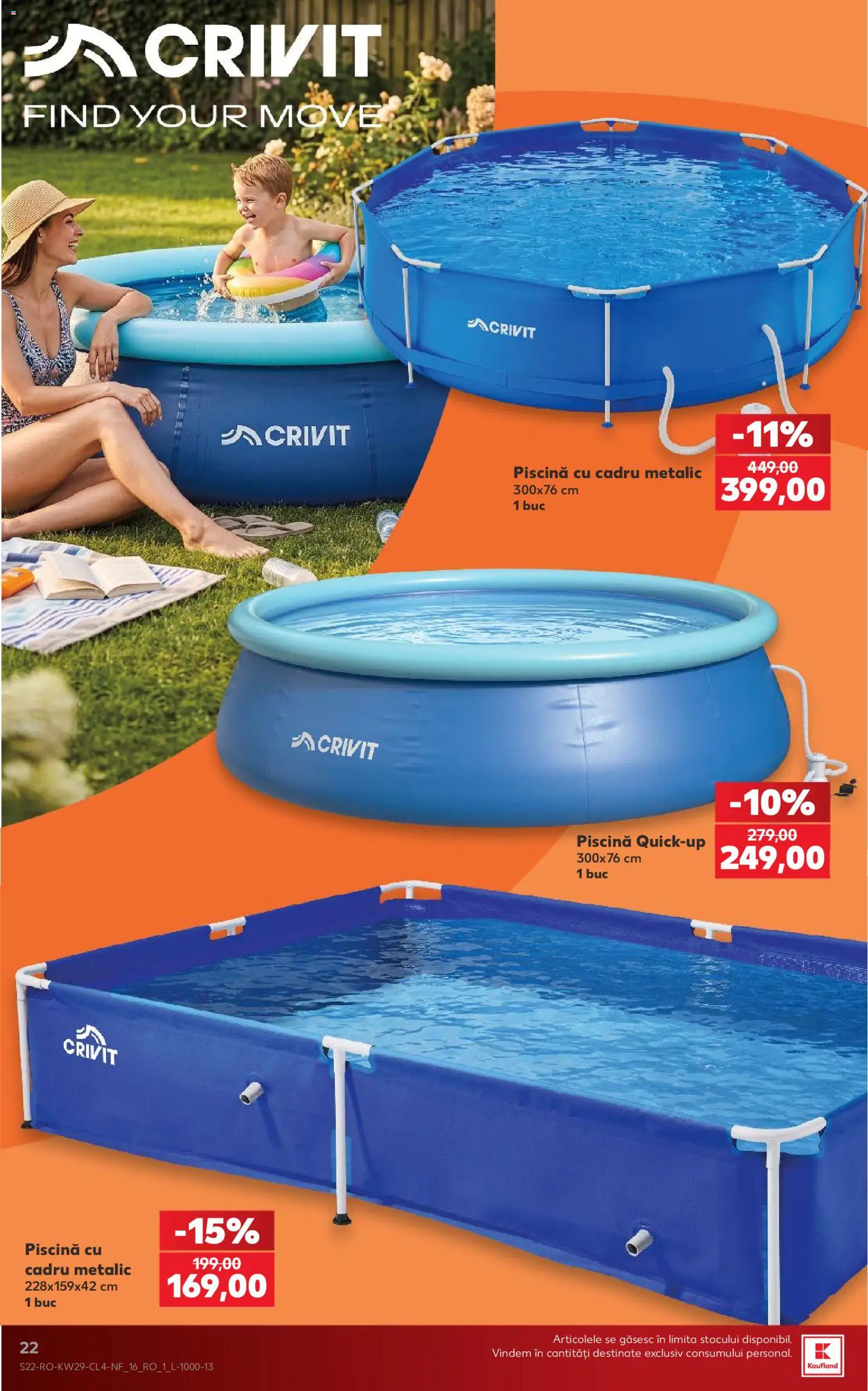 Noul catalog Kaufland – valabil de la 15.07.2026 | Pagină: 22 | Produse: Piscină