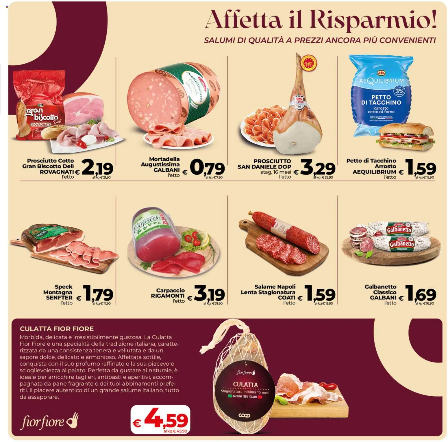 Volantino COOP del 02/10/2026 | Pagina: 7 | Prodotti: Arrosto, Prosciutto Cotto, Carpaccio, Petto di tacchino