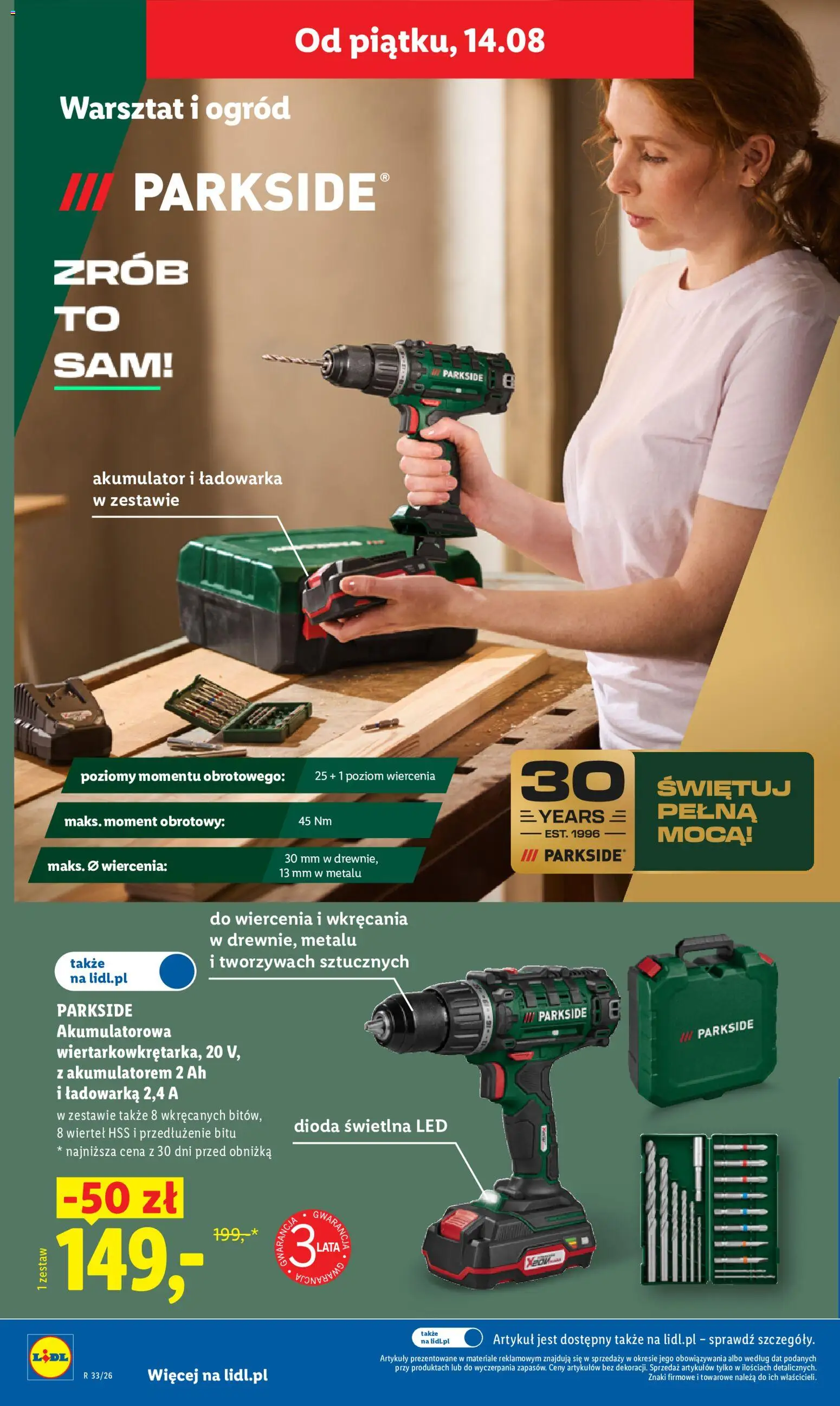 Lidl Polsko leták od 12.08.2026 | Strana: 42 | Produkty: Parkside, LED