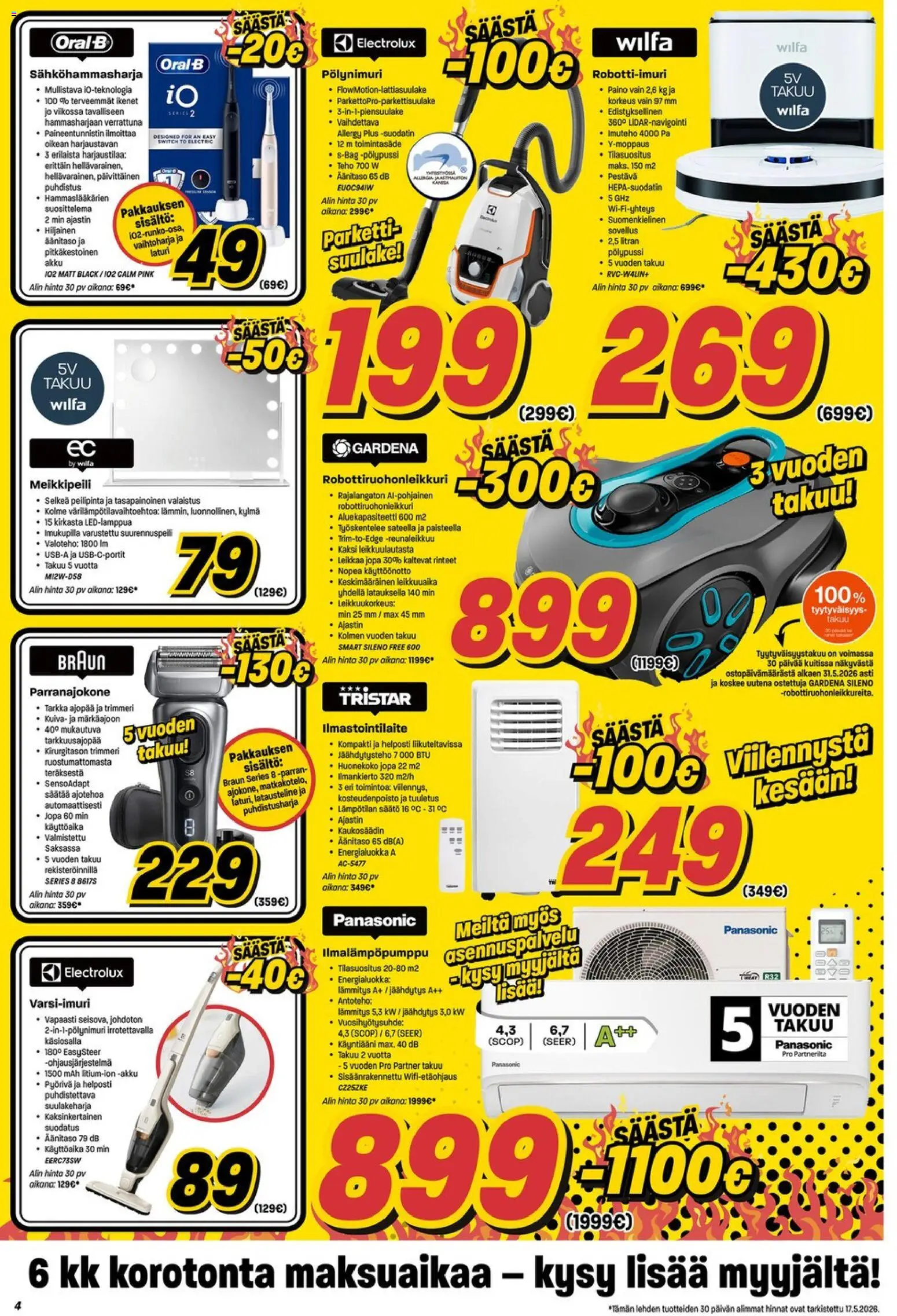 Veikon Kone tarjoukset – voimassa 18.05.2026 alkaen | Sivu: 4 | Tuotteet: Sähköhammasharja, Robottiruohonleikkuri, Kaukosäädin, Laturi