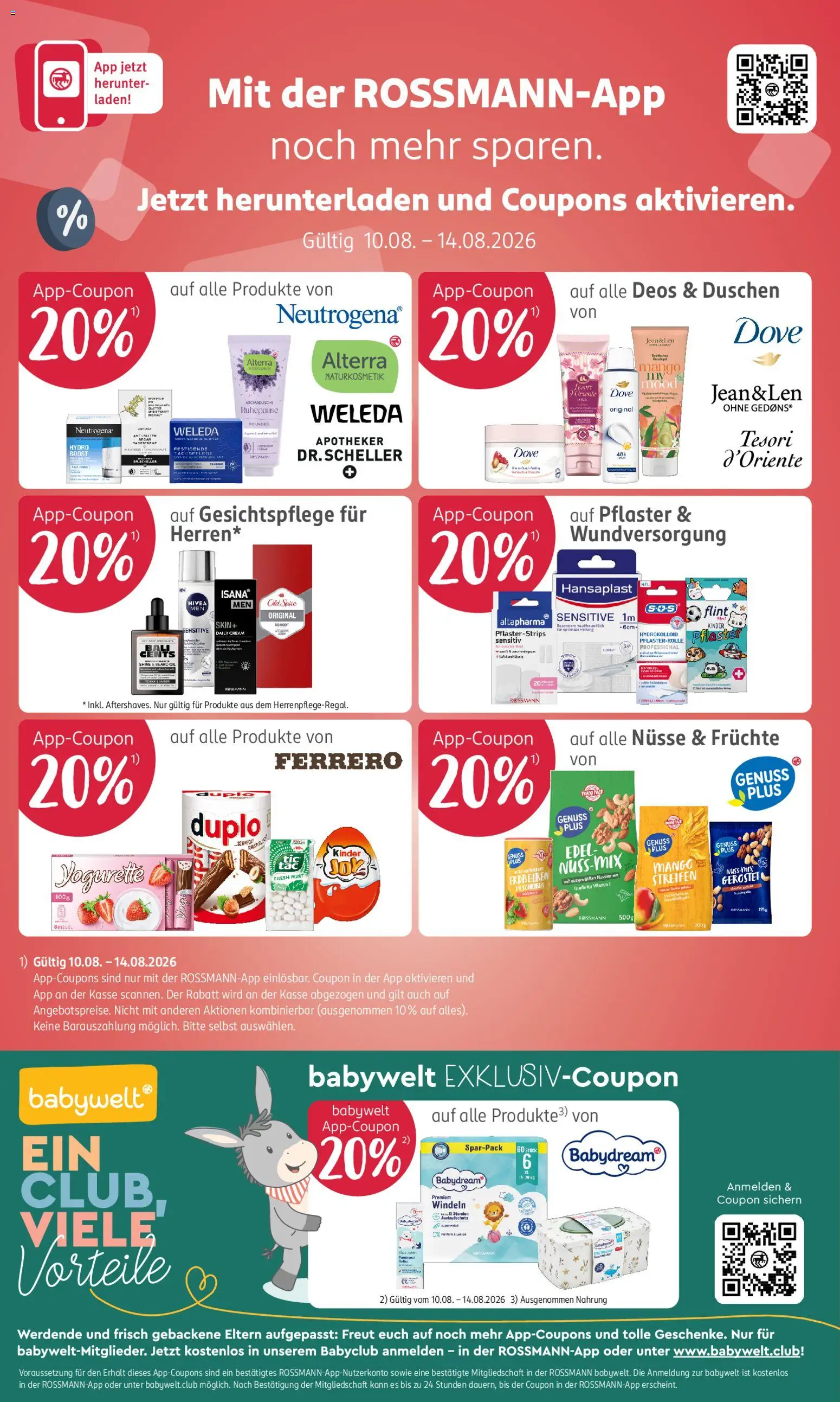 Rossmann Prospekt – gültig ab 10.08.2026 | Seite: 21 | Produkte: Yogurette, Spiegel, Mango, Erdbeeren