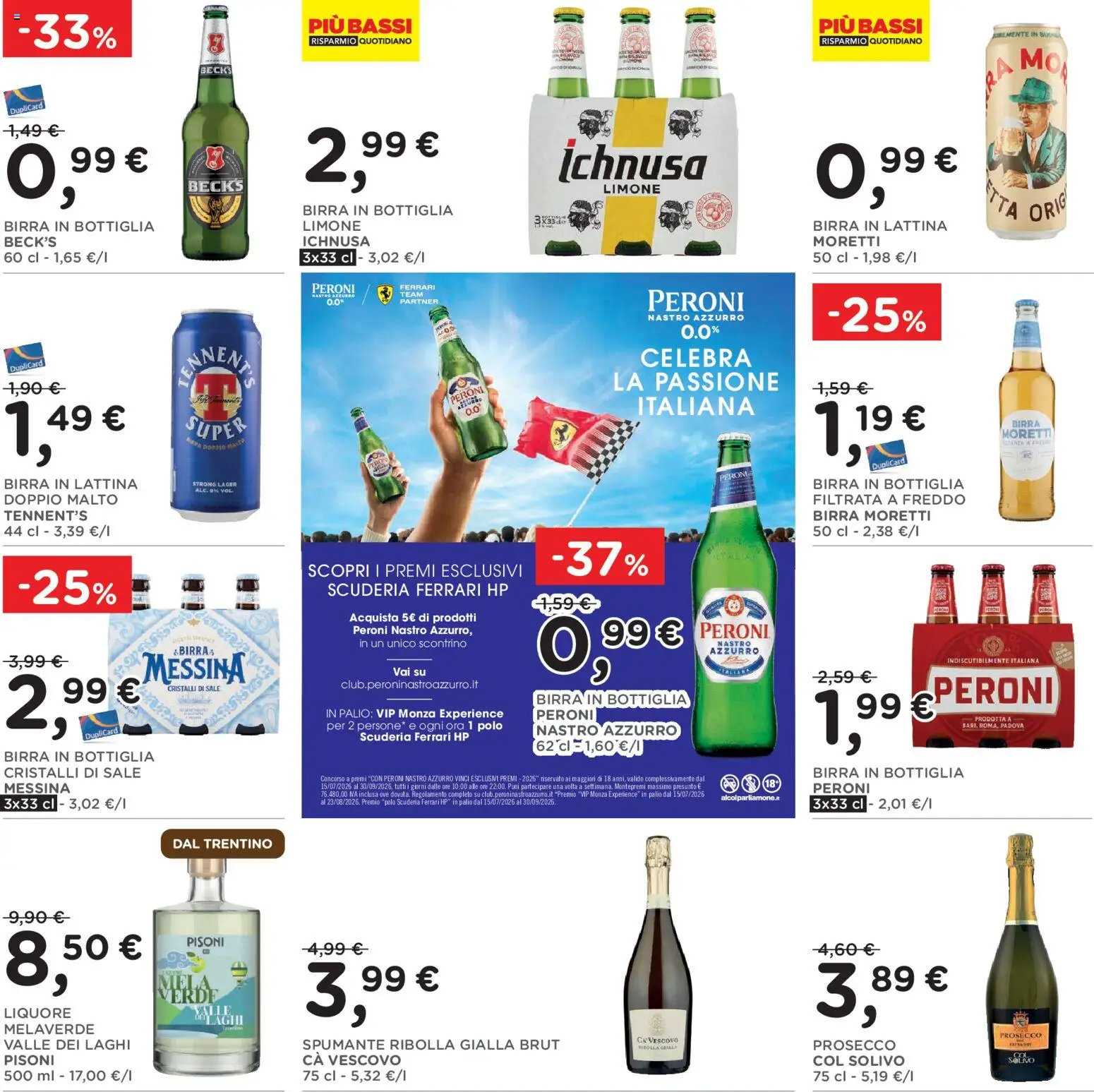 Volantino Poli del 15/07/2026 | Pagina: 27 | Prodotti: Birra, Prosecco, Birra Moretti, Spumante