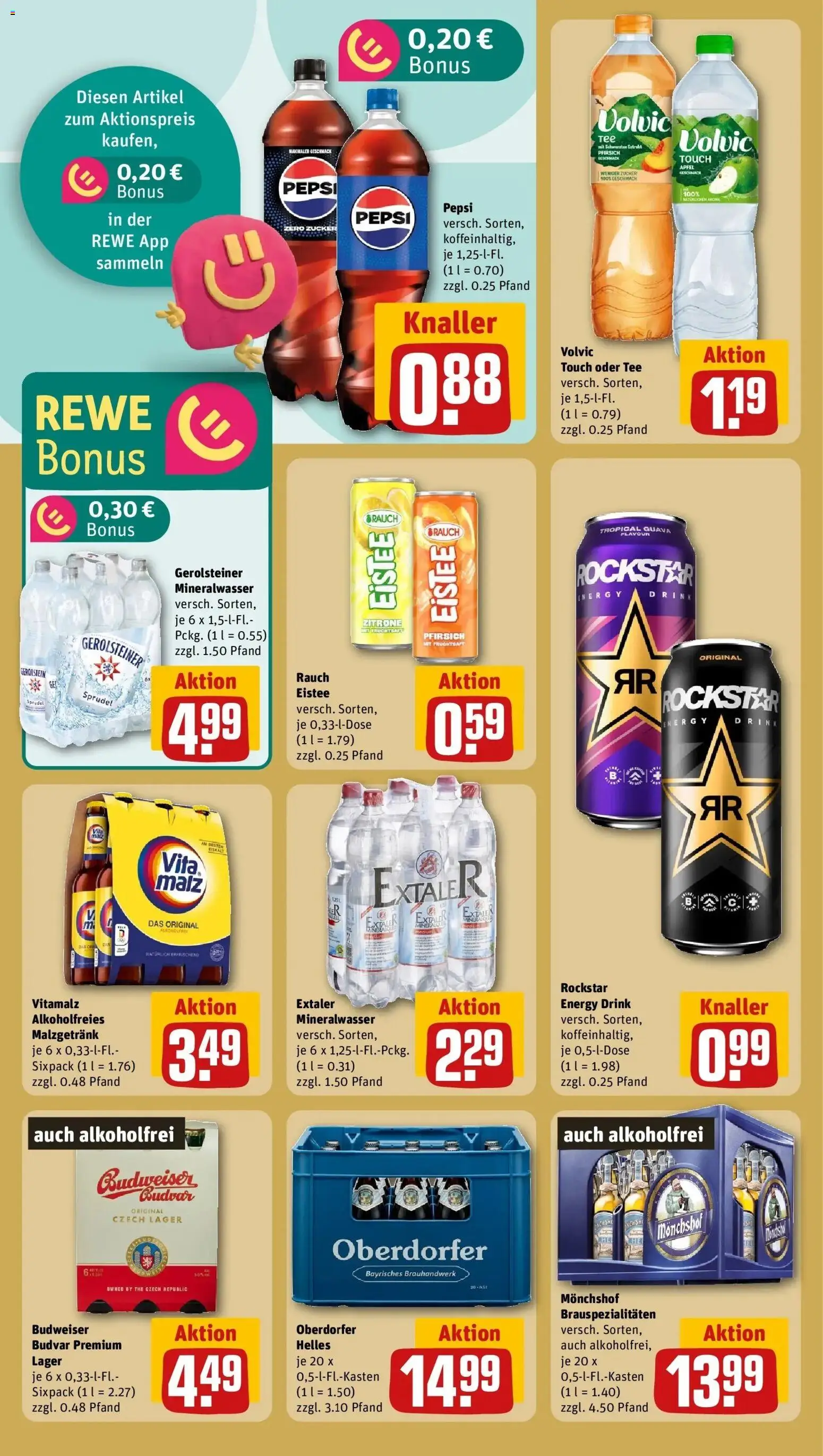Rewe Prospekt Berlin / Friedrichhain – gültig ab 08.06.2026 | Seite: 24 | Produkte: Rockstar energy, Energy, Zitrone, Volvic