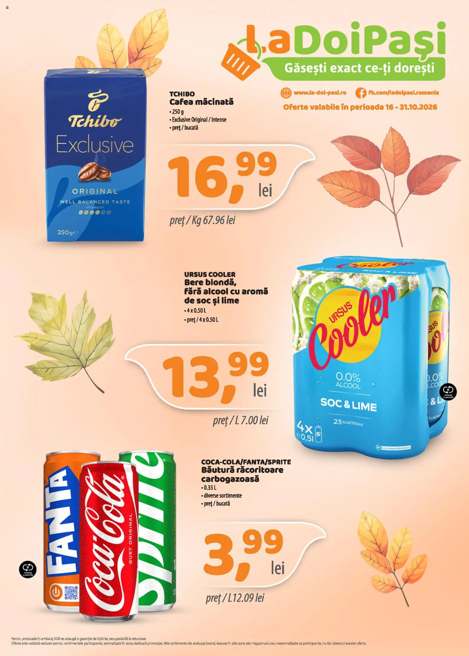 Noul catalog LaDoiPași – valabil de la 16.10.2026 | Pagină: 1 | Produse: Lime, Ursus, Bere, Intense