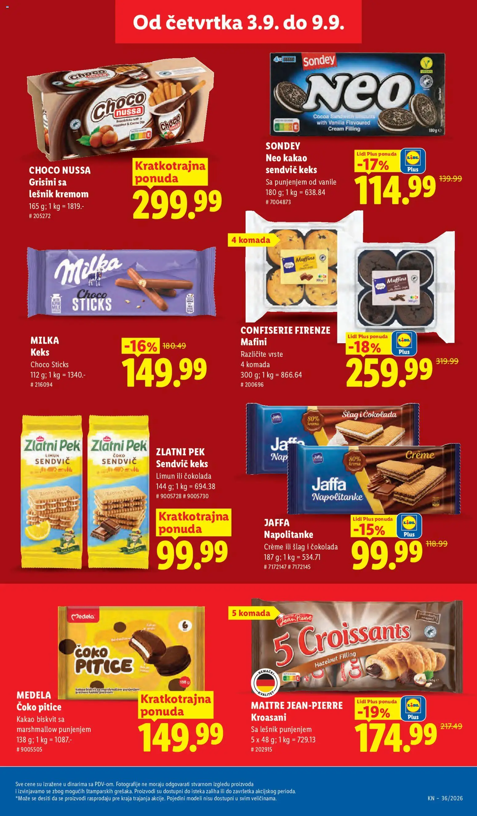 Lidl katalog - važi od 03.09.2026 | Strana: 35 | Proizvode: Lešnik, Mafini, Čokolada, Limun