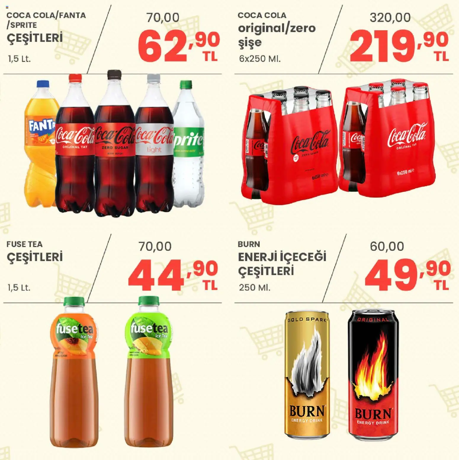 Sarıyer Katalog - 10 Temmuz 2026 tarihinden itibaren geçerlidir | Sayfa: 29 | Ürünler: Fuse tea, Enerji içeceği, Fanta, Ice tea