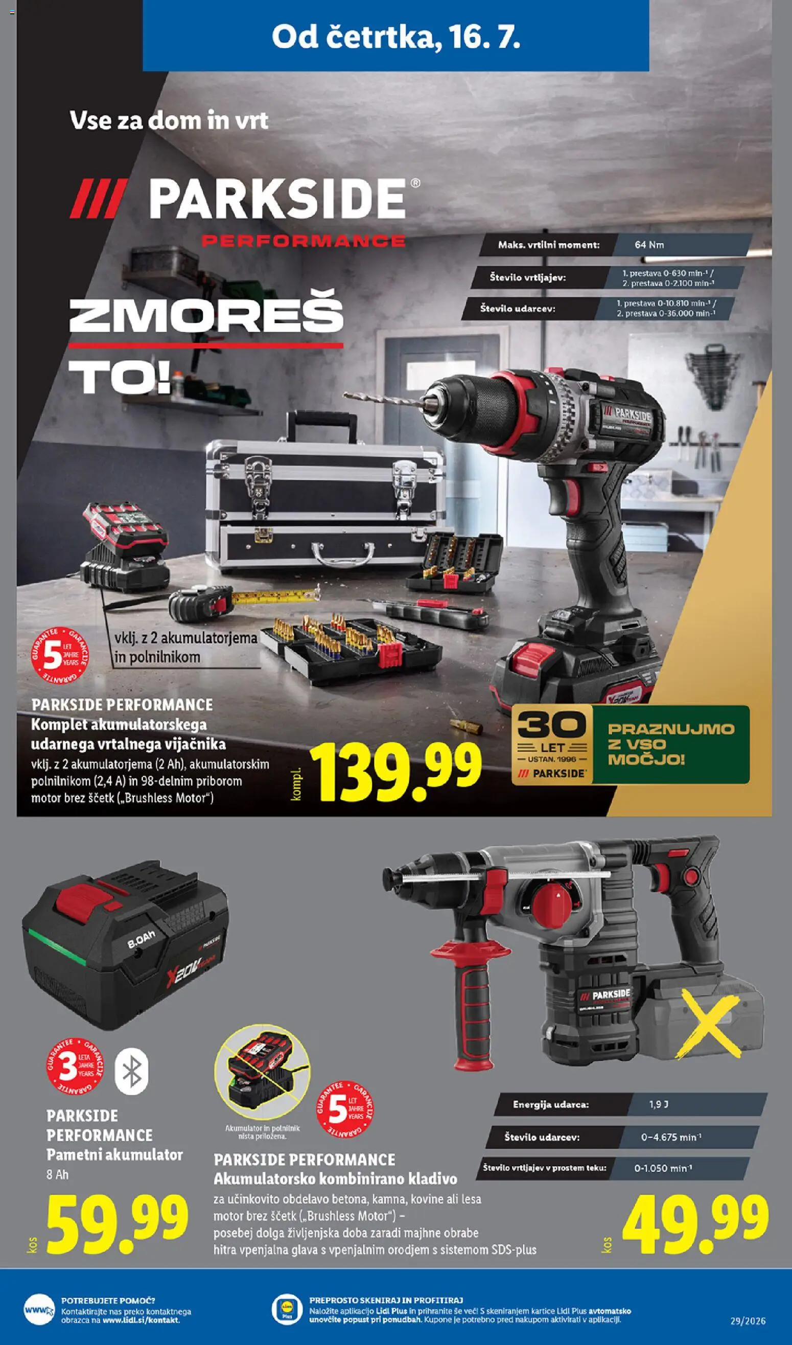 Novi Lidl katalog ponudbe – veljaven od 16.07.2026 | Stran: 37 | Izdelki: Akumulator, Polnilnik, Kladivo