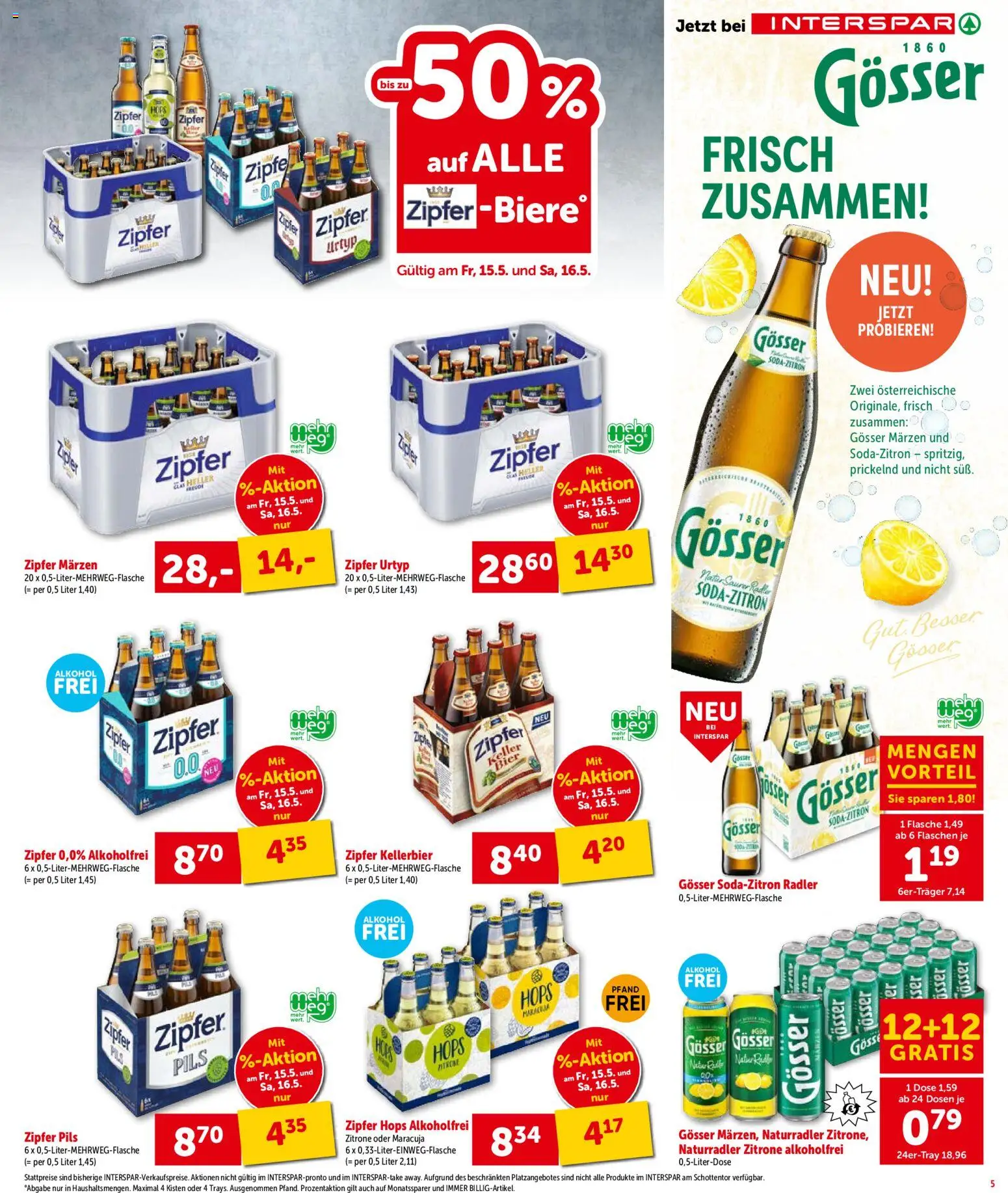 Interspar Flugblatt - Tirol gültig ab 13.05.2026 | Seite: 6 | Produkte: Zitrone, Bier
