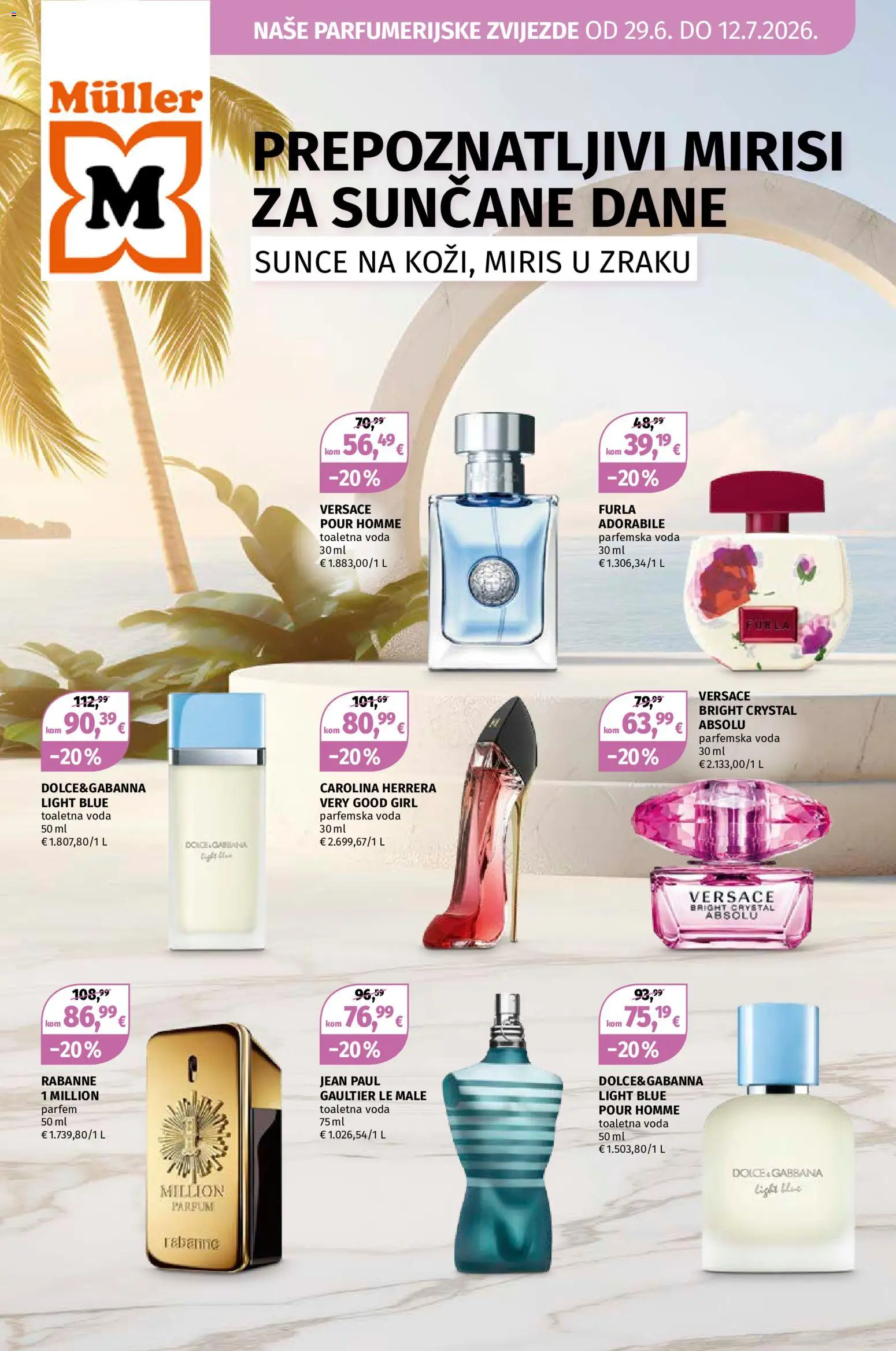Müller katalog | vrijedi od 29.06.2026 | Stranica: 1 | Proizvodi: Parfem, Miris, Voda