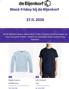 De Bijenkorf folder - Black Friday kennisgeving - Voorbeeld van een folder van De Bijenkorf, geldig van 23-10-2026