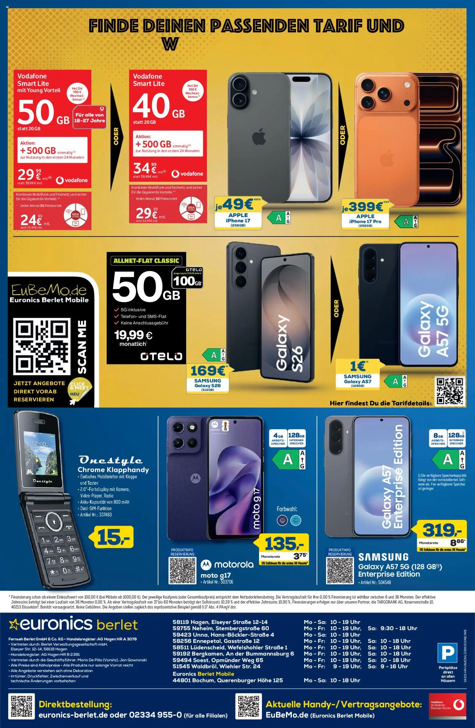 Euronics Prospekt Berlet – gültig ab 13.08.2026 | Seite: 9 | Produkte: Samsung, Iphone, Apple, Radio