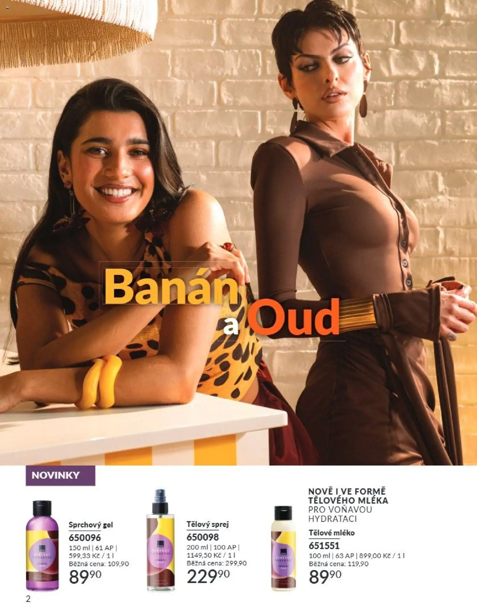 Avon Katalog 07/2026 od 01.07.2026 | Strana: 2 | Produkty: Tělové mléko, Sprchový gel, Mléko, Banán