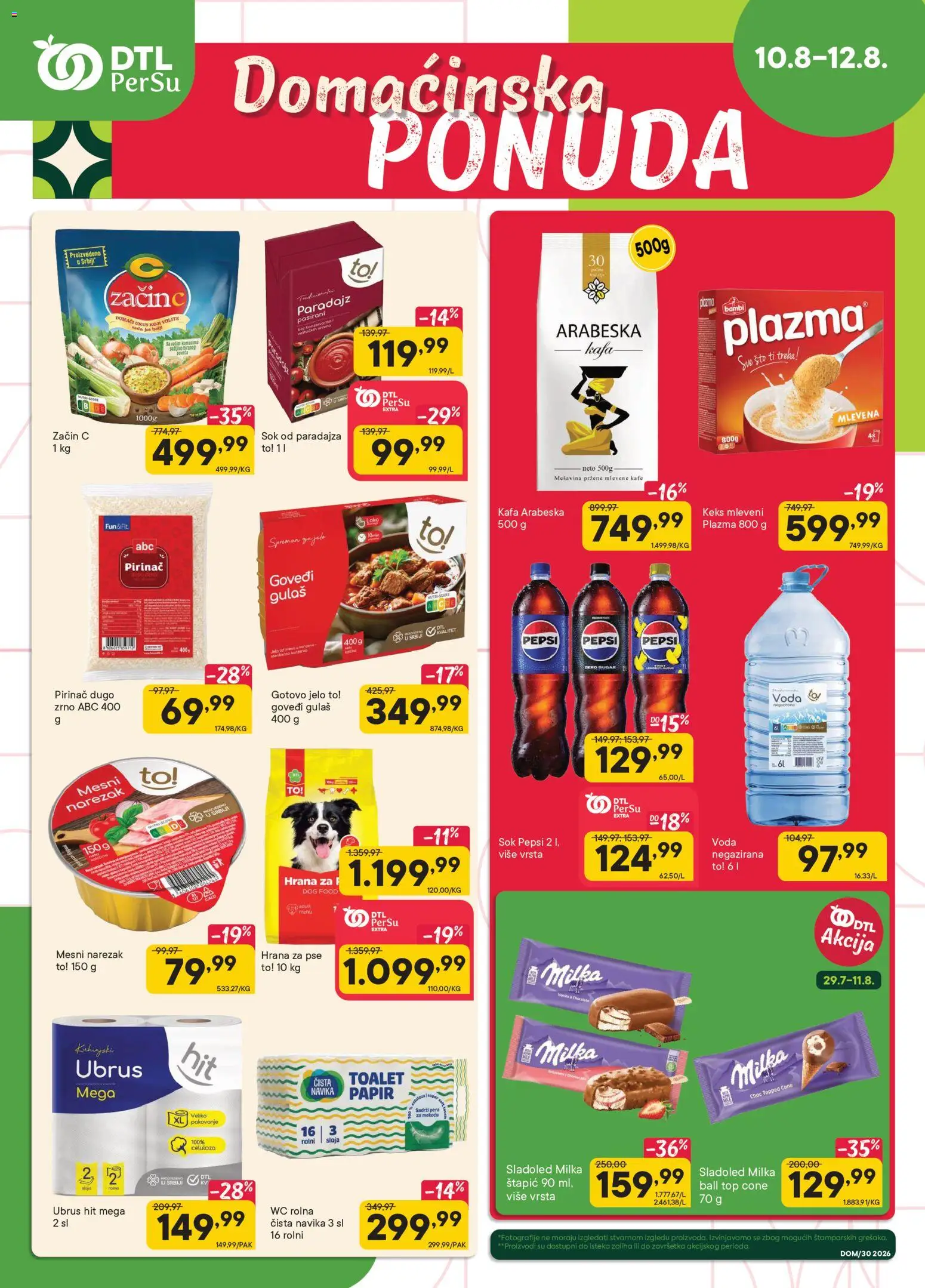 PerSu katalog - važi od 10.08.2026 | Strana: 1 | Proizvode: Keks, Wc, Voda, Pirinač