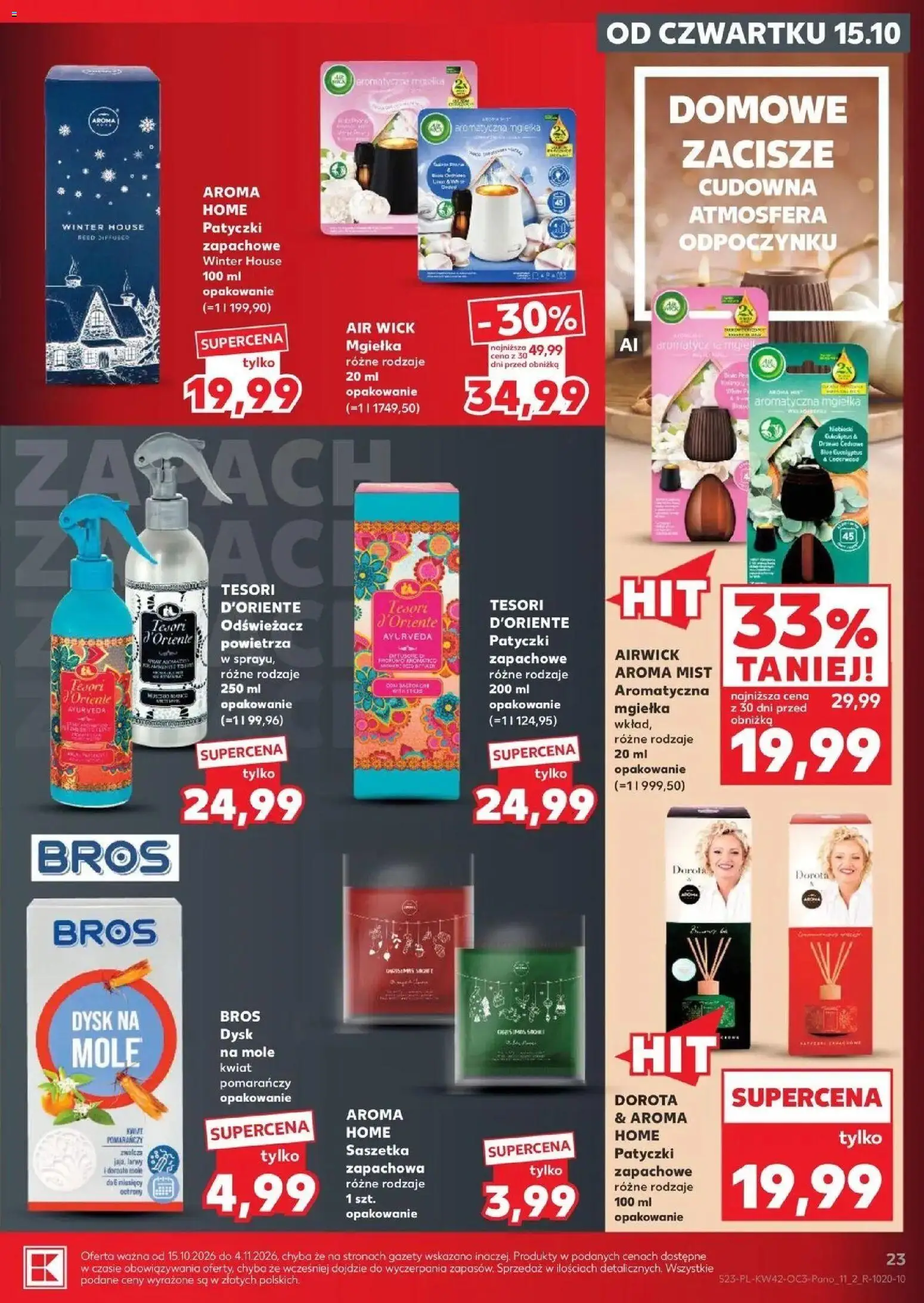 Kaufland gazetka - Chemia i kosmetyki od 21.10.2026 - od jutra PDF | Strona: 23 | Produkty: Odświeżacz, Air Wick, Dysk, Gazety