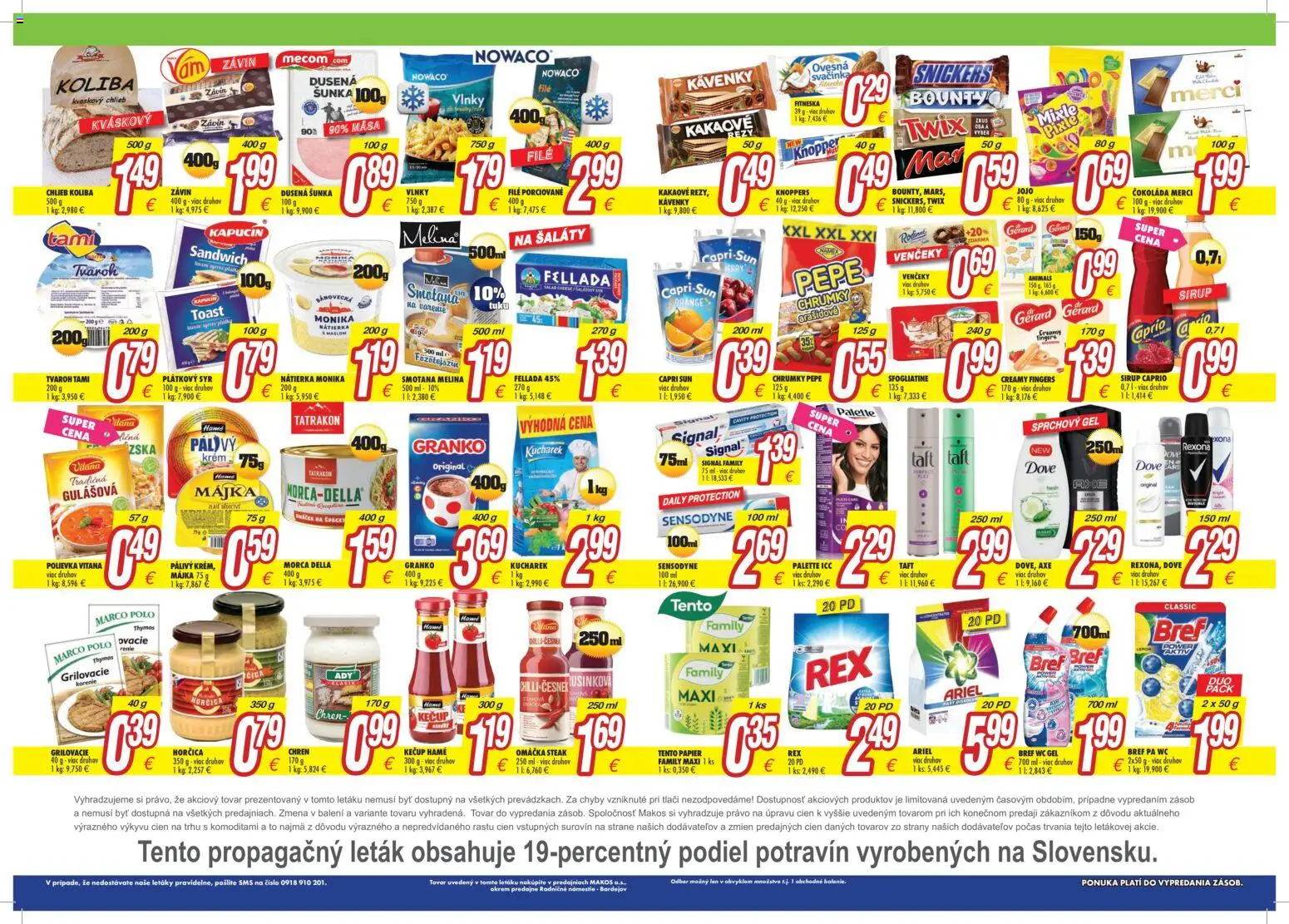 Nové Makos akcie – leták je platný od 27.07.2026 | Strana: 2 | Produkty: Chren, Čokoláda, Kečup, Morca Della