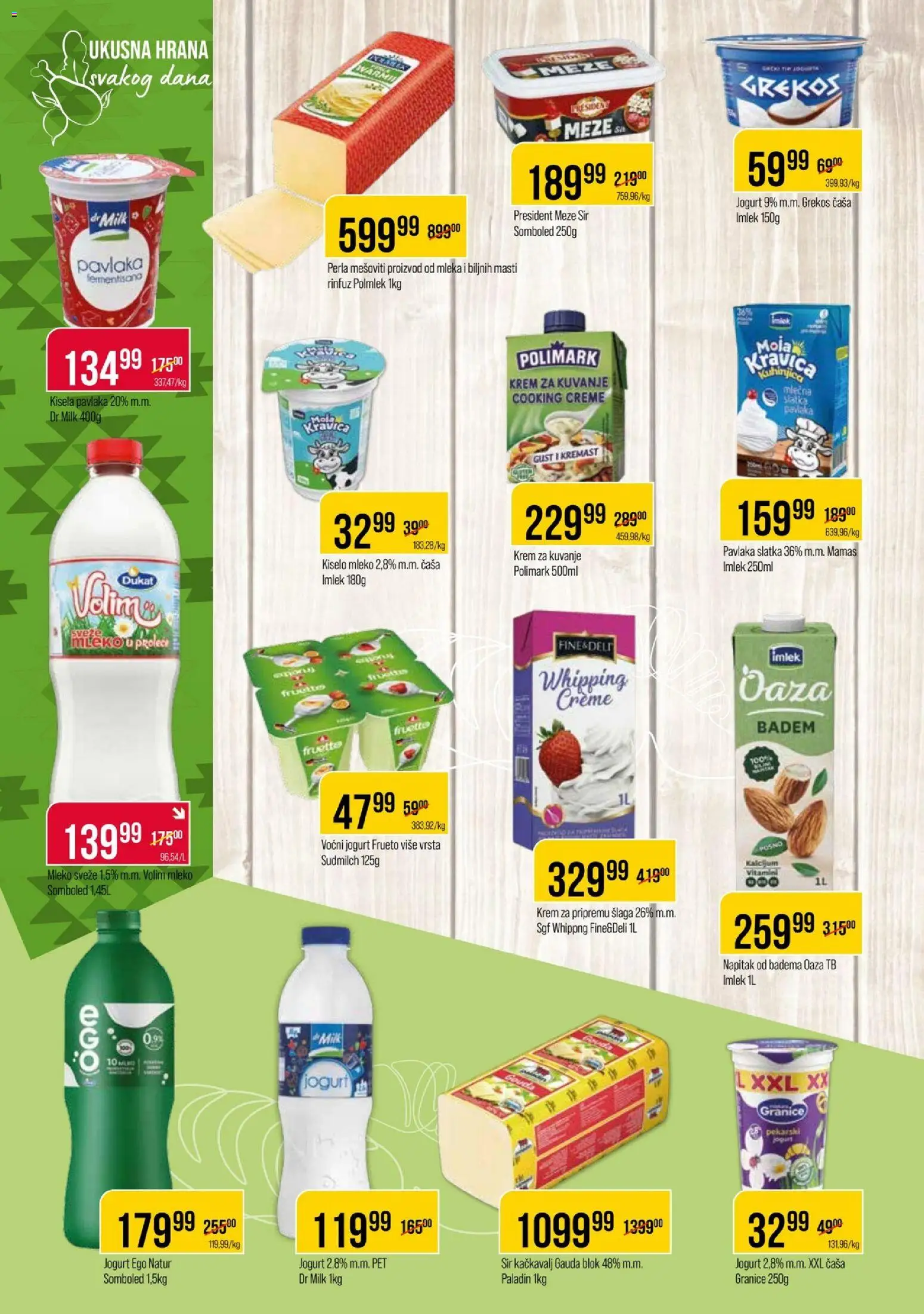 Metalac Proleter katalog - važi od 17.06.2026 | Strana: 4 | Proizvode: Mleko, Kačkavalj, Voćni jogurt, Pavlaka