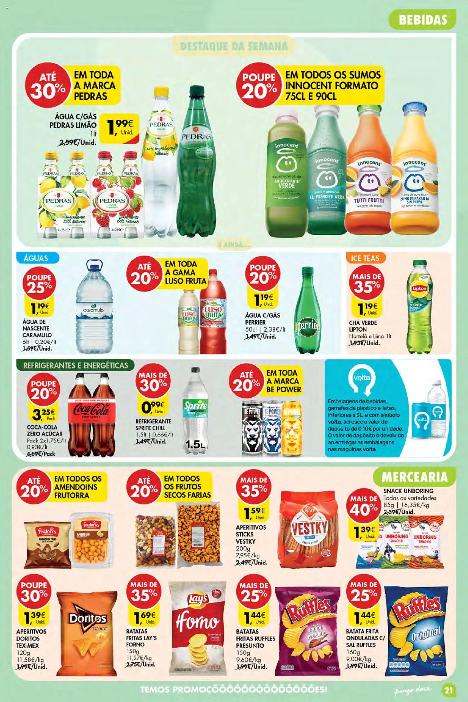Pingo Doce Poupe Esta Semana Açores │ válido de 27/08/2026 | Página: 21 | Produtos: Batatas, Hortelã, Presunto, Sprite