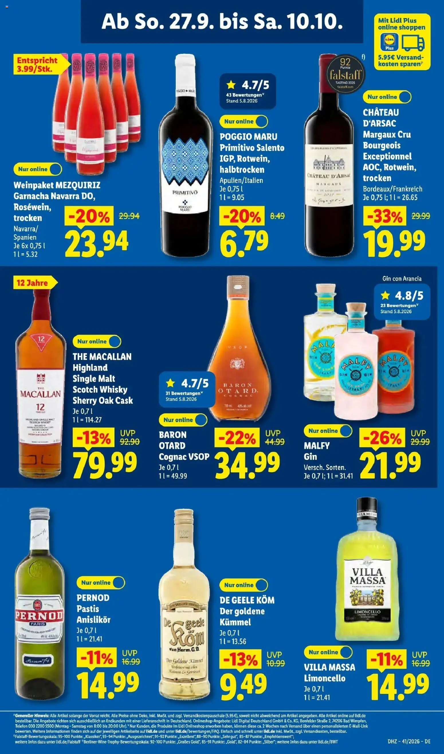 Lidl Prospekt München-laim (ab 05.10.2026) zum Blättern » Angebote | Seite: 29 | Produkte: Bad, Limoncello, Gin, Telefon