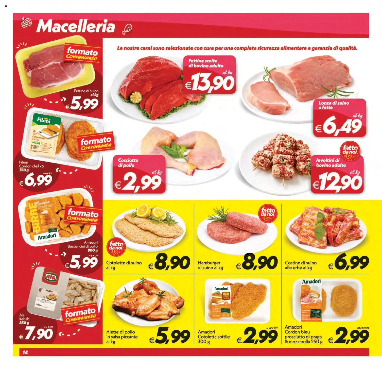 Volantino SuperConveniente del 21/08/2026 | Pagina: 14 | Prodotti: Erbe, Salsa, Prosciutto, Hamburger