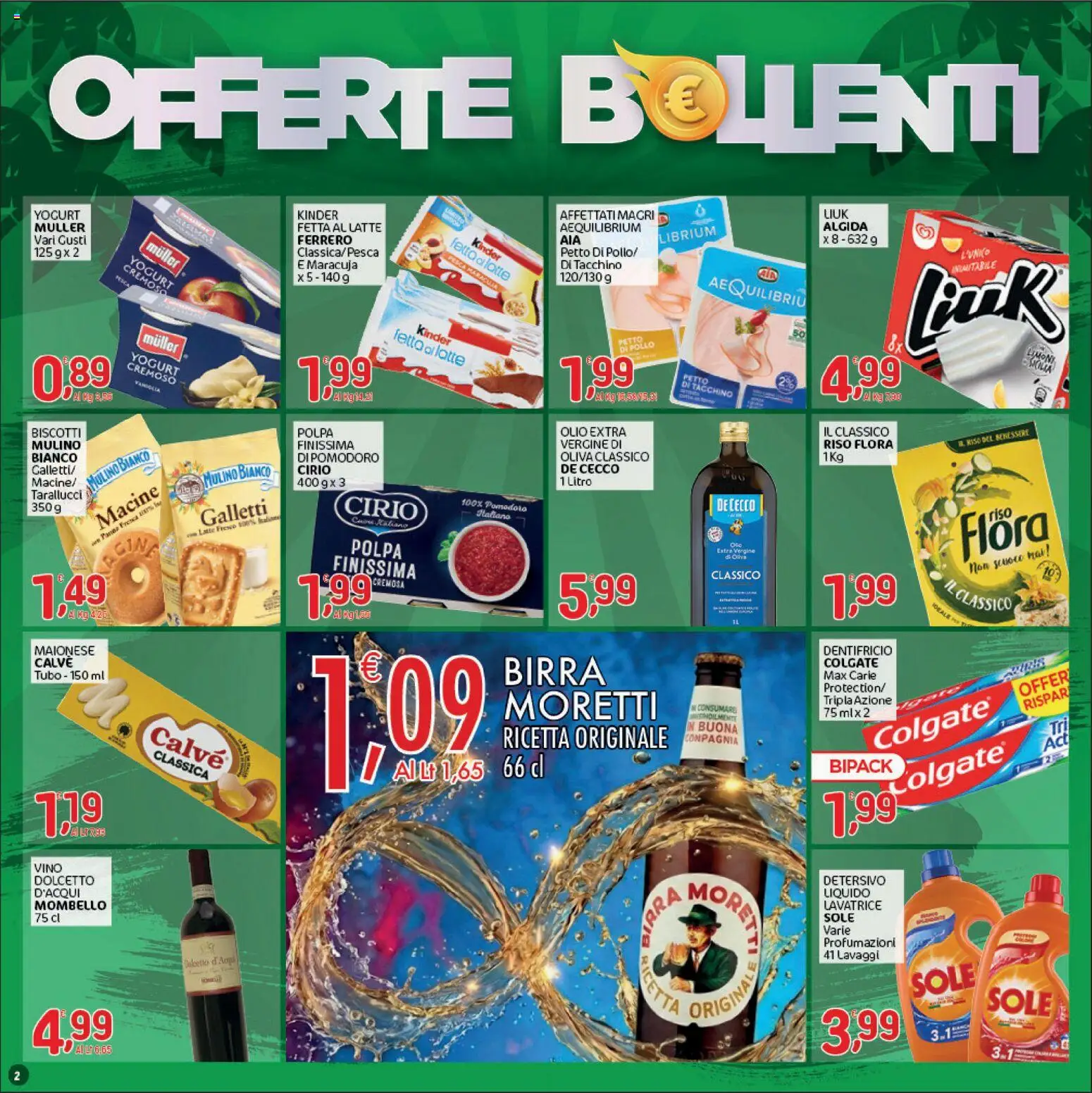 Volantino CRAI del 06/08/2026 | Pagina: 2 | Prodotti: Dentifricio, Maionese, Olio, Pesca