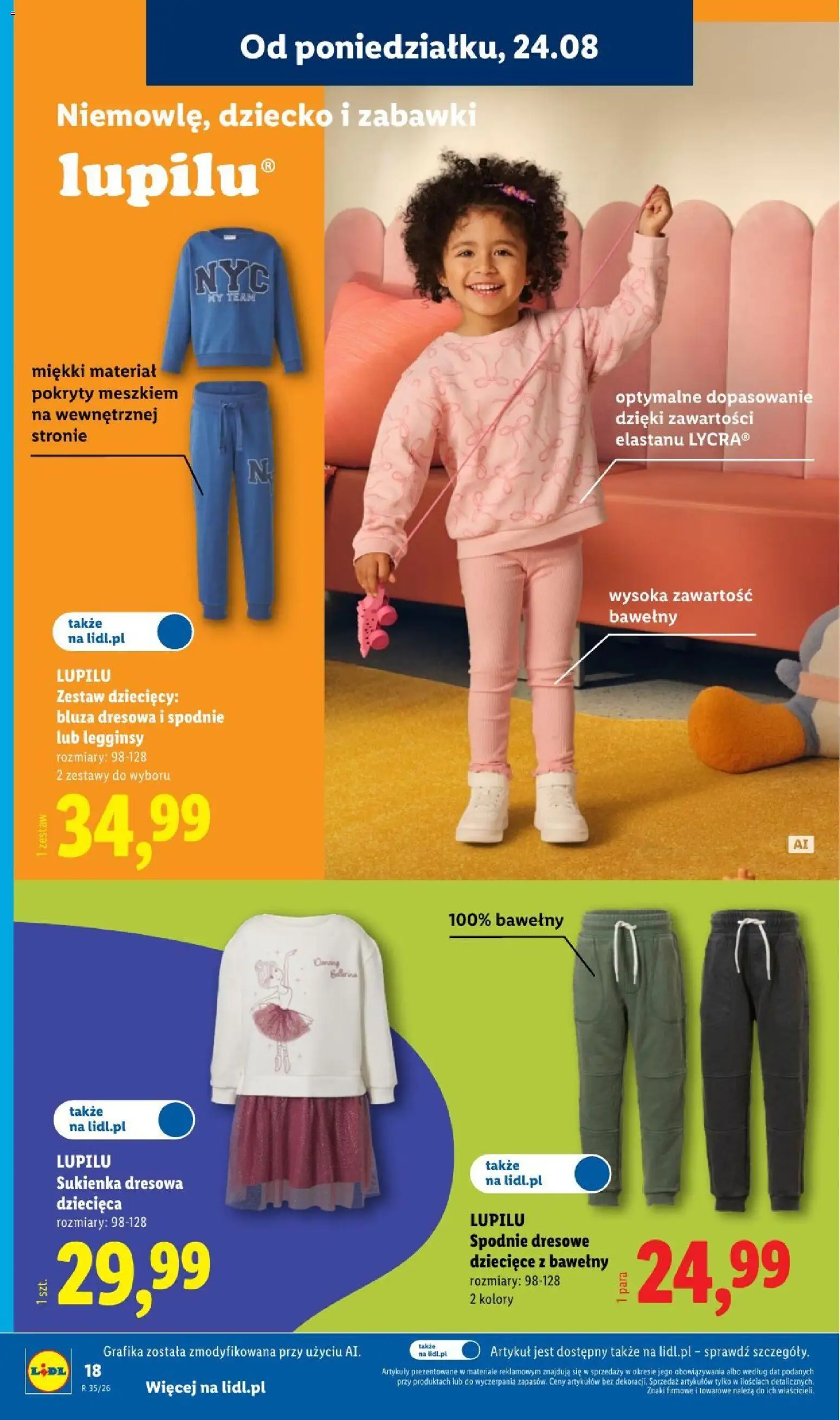 Lidl Katalog od 24.08.2026 | Strona: 20 | Produkty: Zabawki, Spodnie, Legginsy, Sukienka