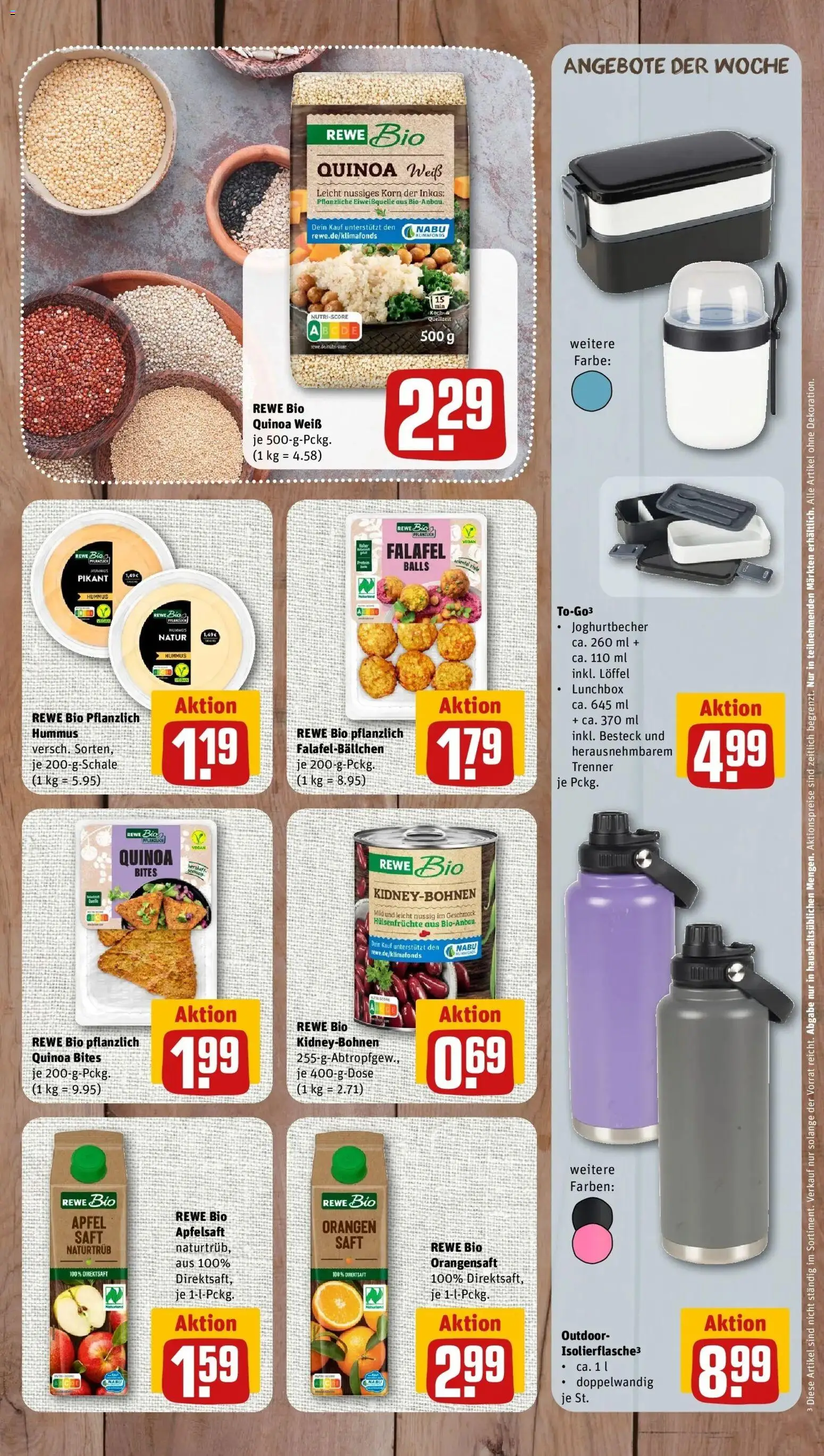 REWE Prospekt ab 07.09.2026 zum Blättern » Angebote | Seite: 9 | Produkte: Orangen, Orangensaft, Hummus, Saft
