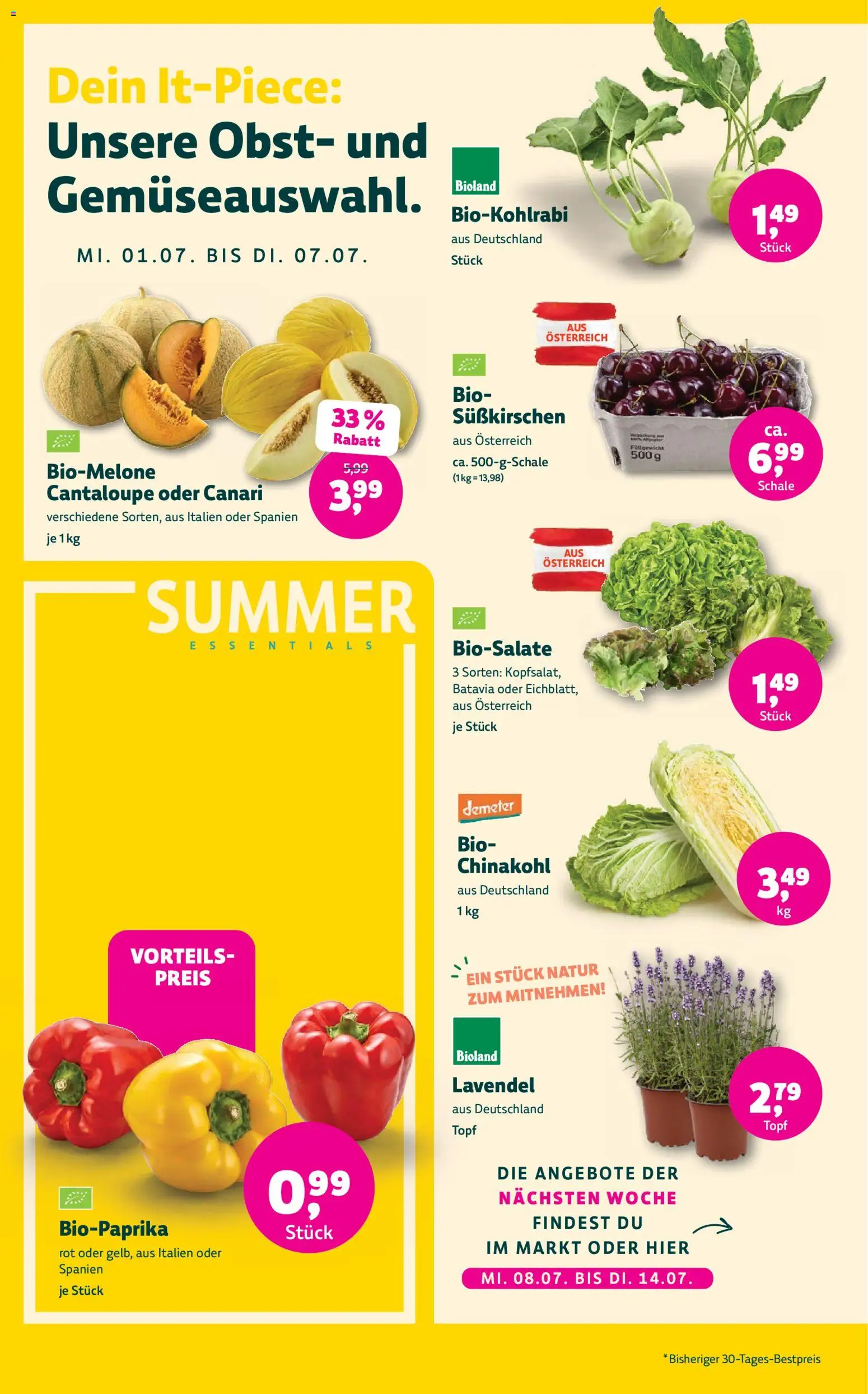 Denns BioMarkt Angebote gültig ab 01.07.2026 | Seite: 2 | Produkte: Obst, Chinakohl