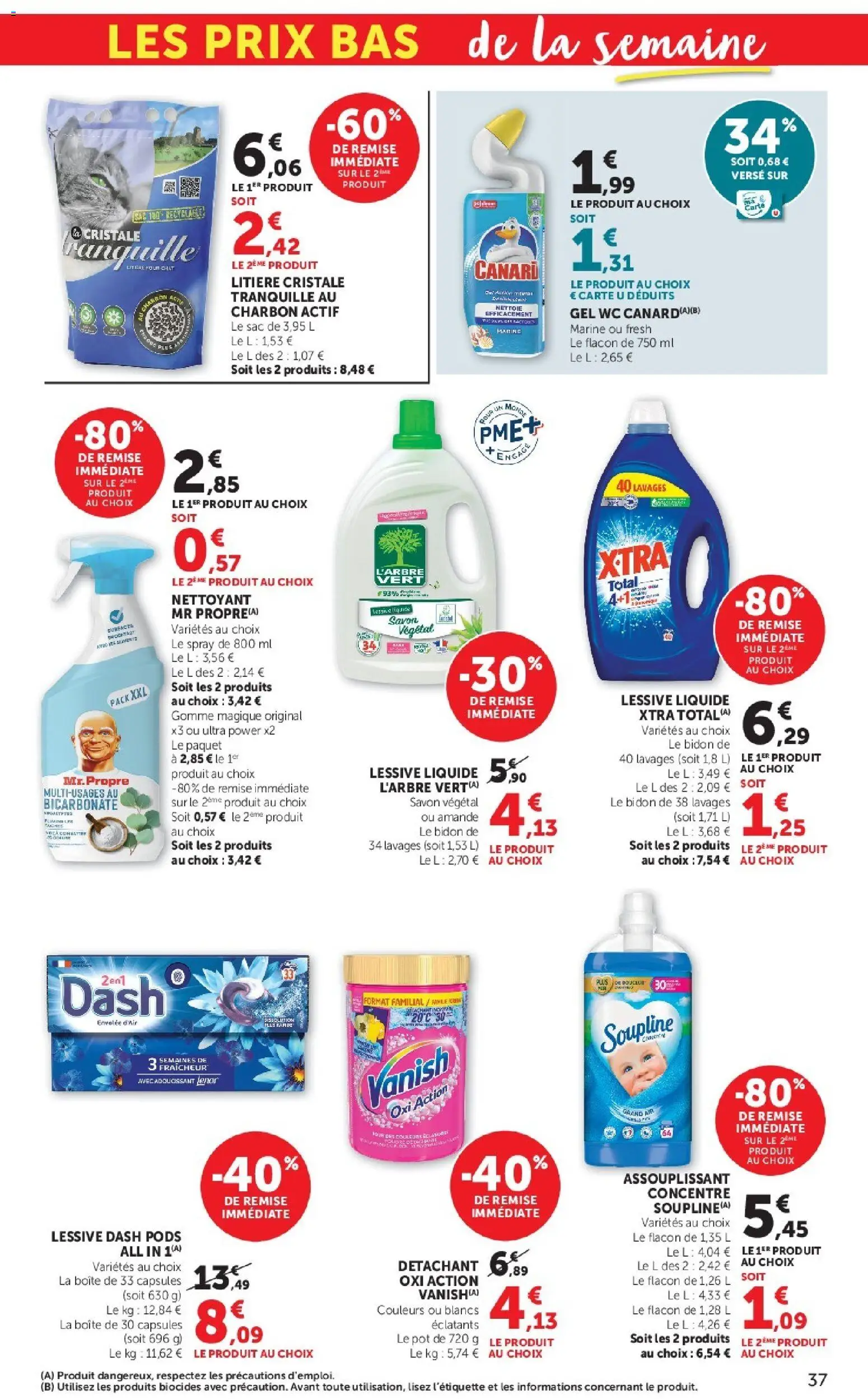 {H1} | Page: 37 | Produits: Lenor, Litière, Savon, Détachant