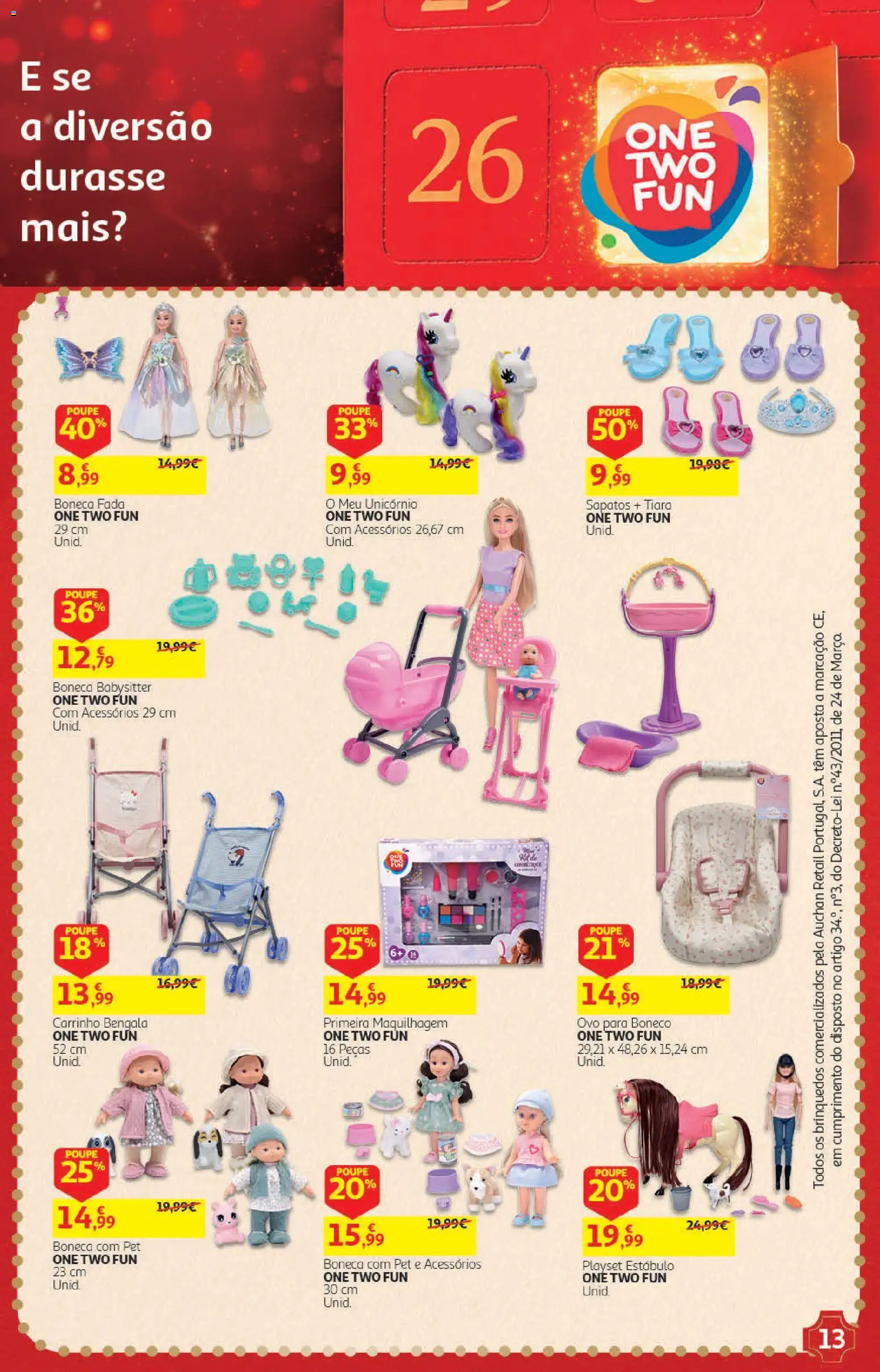 Auchan Presentes │ válido de 01/11/2026 | Página: 13 | Produtos: Sapatos, Maquilhagem, Brinquedos