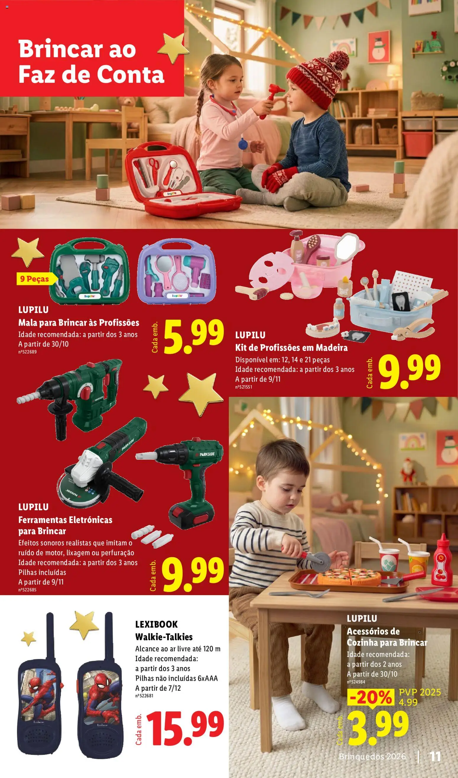 Lidl Folheto Especial Brinquedos │ válido de 26/10/2026 | Página: 11 | Produtos: Ferramentas, Pilhas, Brinquedos