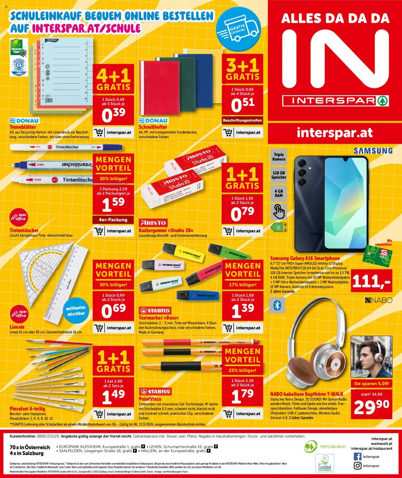 Interspar - Flugblatt gültig ab 20.08.2026 | Seite: 16 | Produkte: Smartphone, Audio, Kamera, Samsung