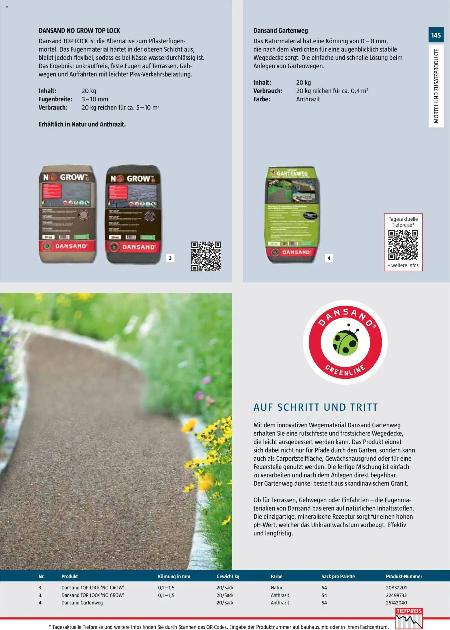 Bauhaus Gartenbaumaterialien 2026 – gültig ab 02.03.2026 | Seite: 145 | Produkte: Top, Gewicht