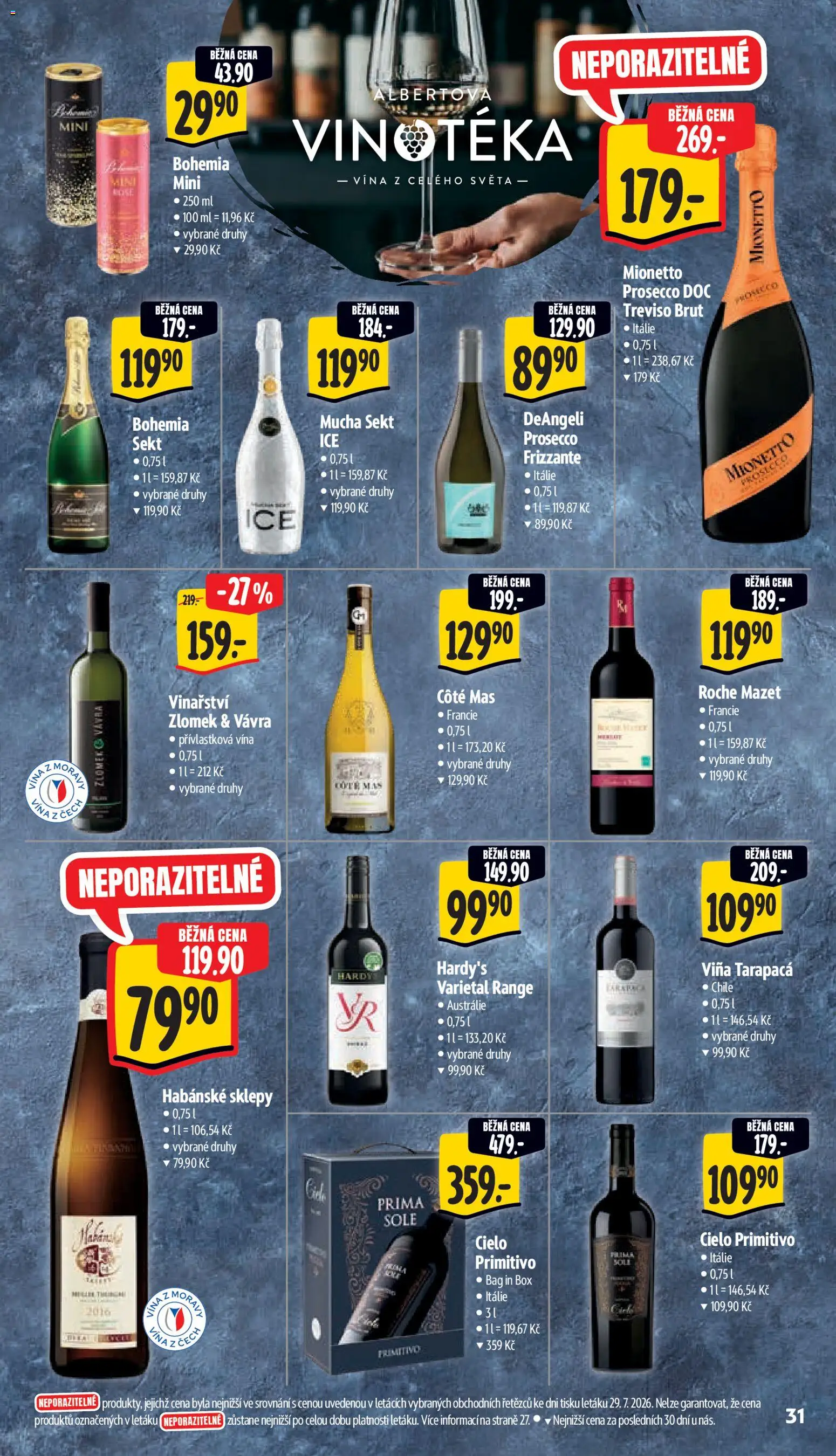 Albert leták - Hypermarket od 05.08.2026 | Strana: 41 | Produkty: Mionetto, Primitivo, Mucha sekt, Prosecco DOC
