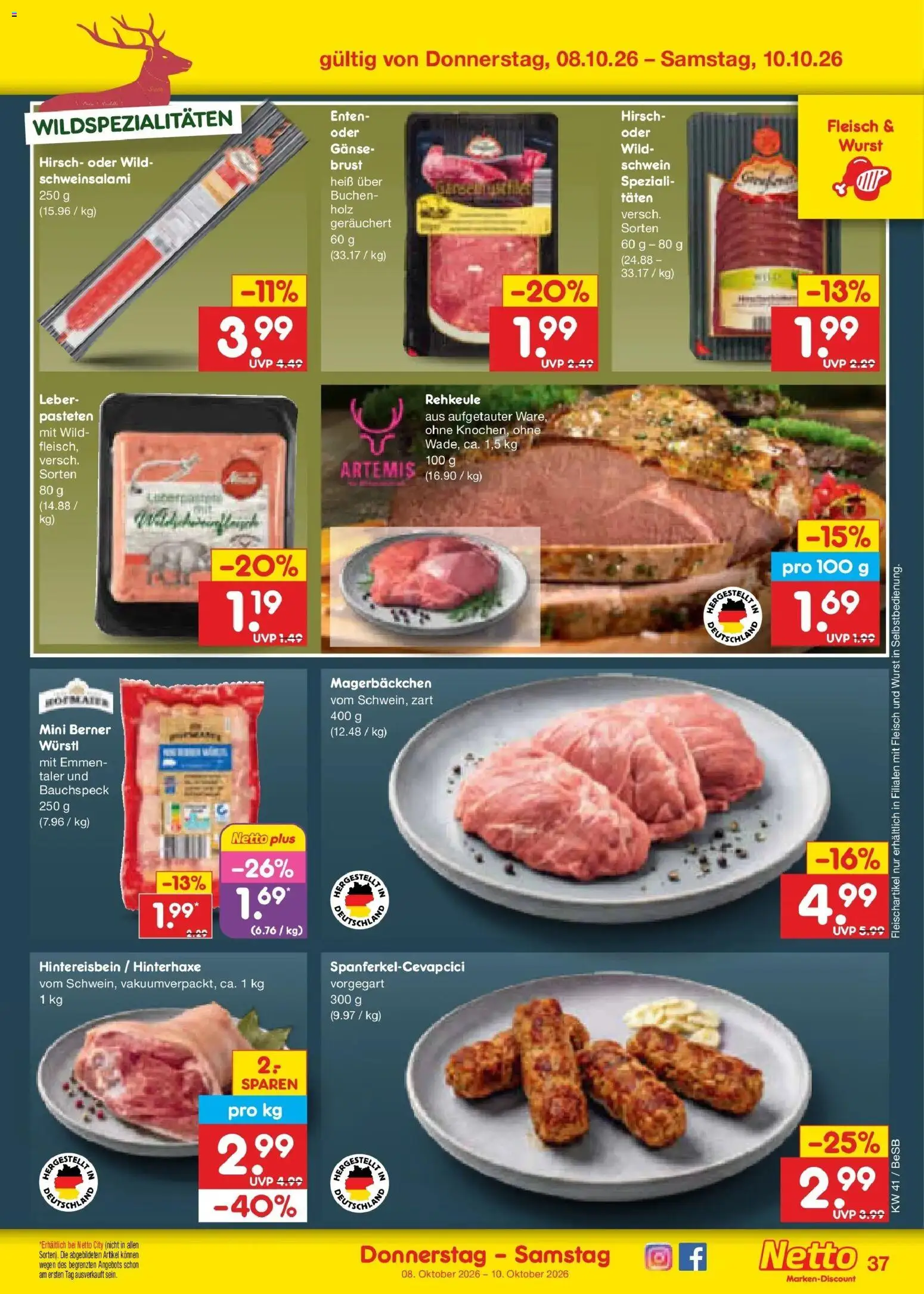 Netto Marken-Discount Prospekt Berlin-Prenzlauer Berg (ab 05.10.2026) » Angebote | Seite: 47 | Produkte: Würstl, Wurst, Fleisch