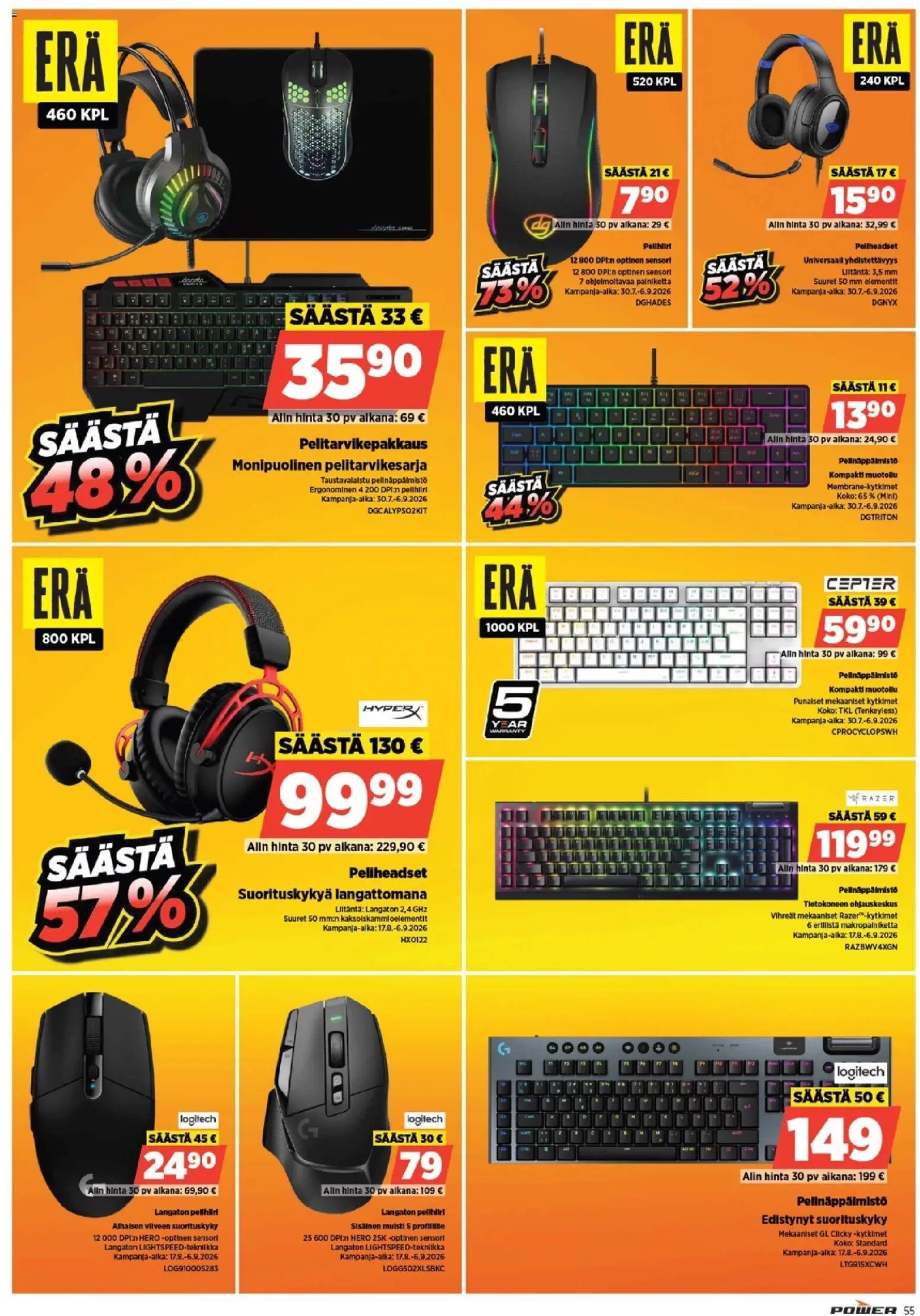 Power tarjoukset – voimassa 24/08/2026 alkaen | Sivu: 55