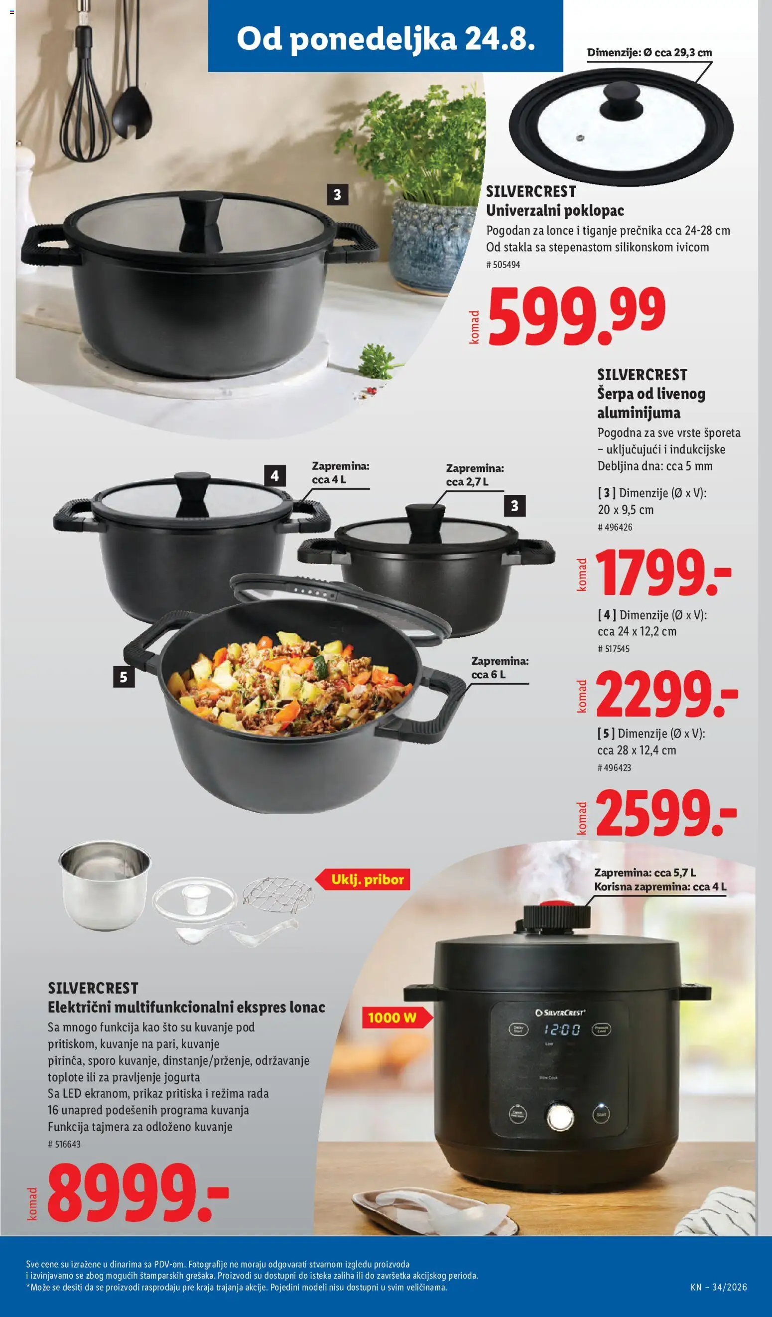 Lidl katalog - važi od 20.08.2026 | Strana: 99 | Proizvode: Silvercrest, Led, Sto, Poklopac